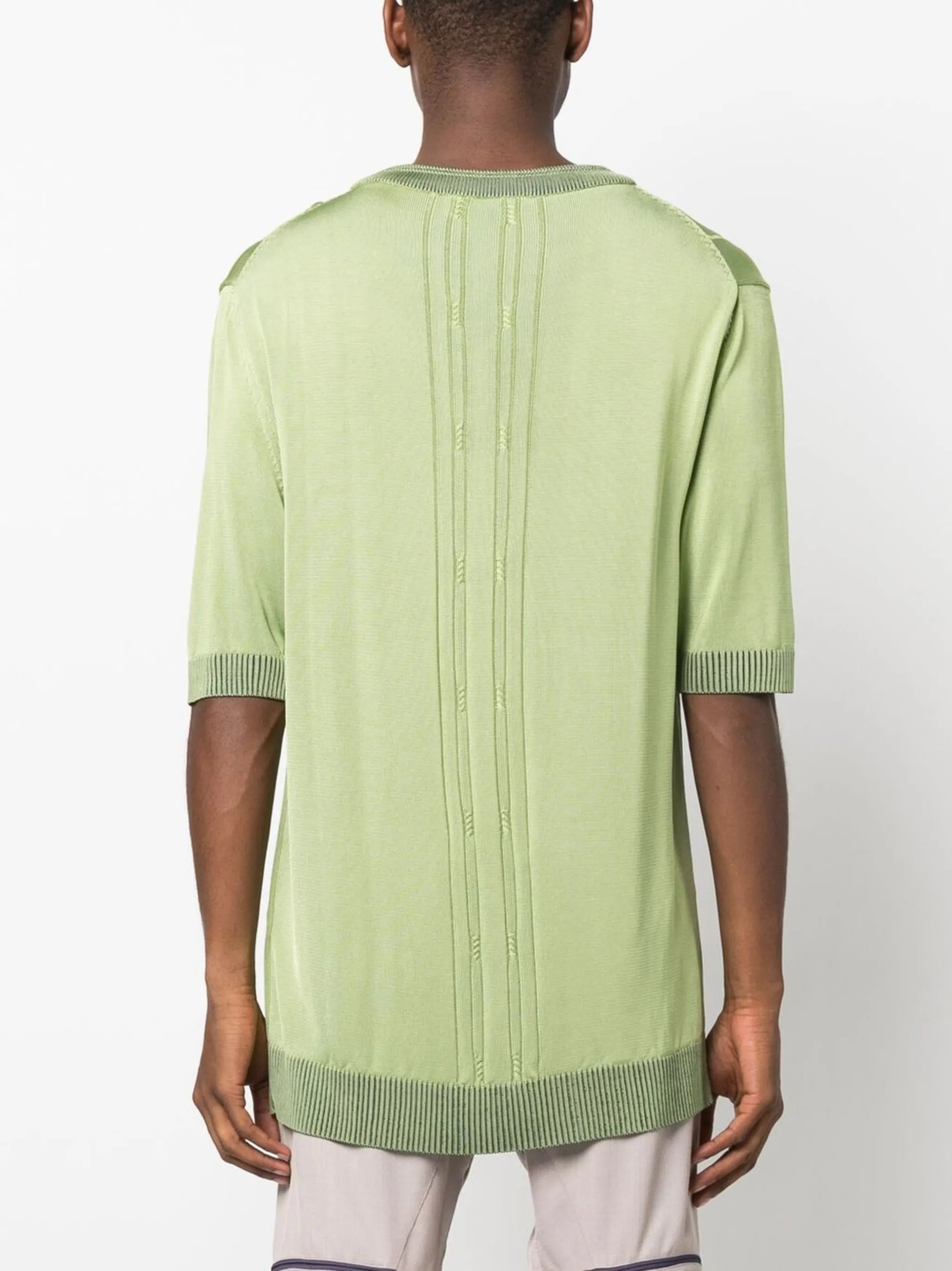 fine cable knit short sleeve jumper
