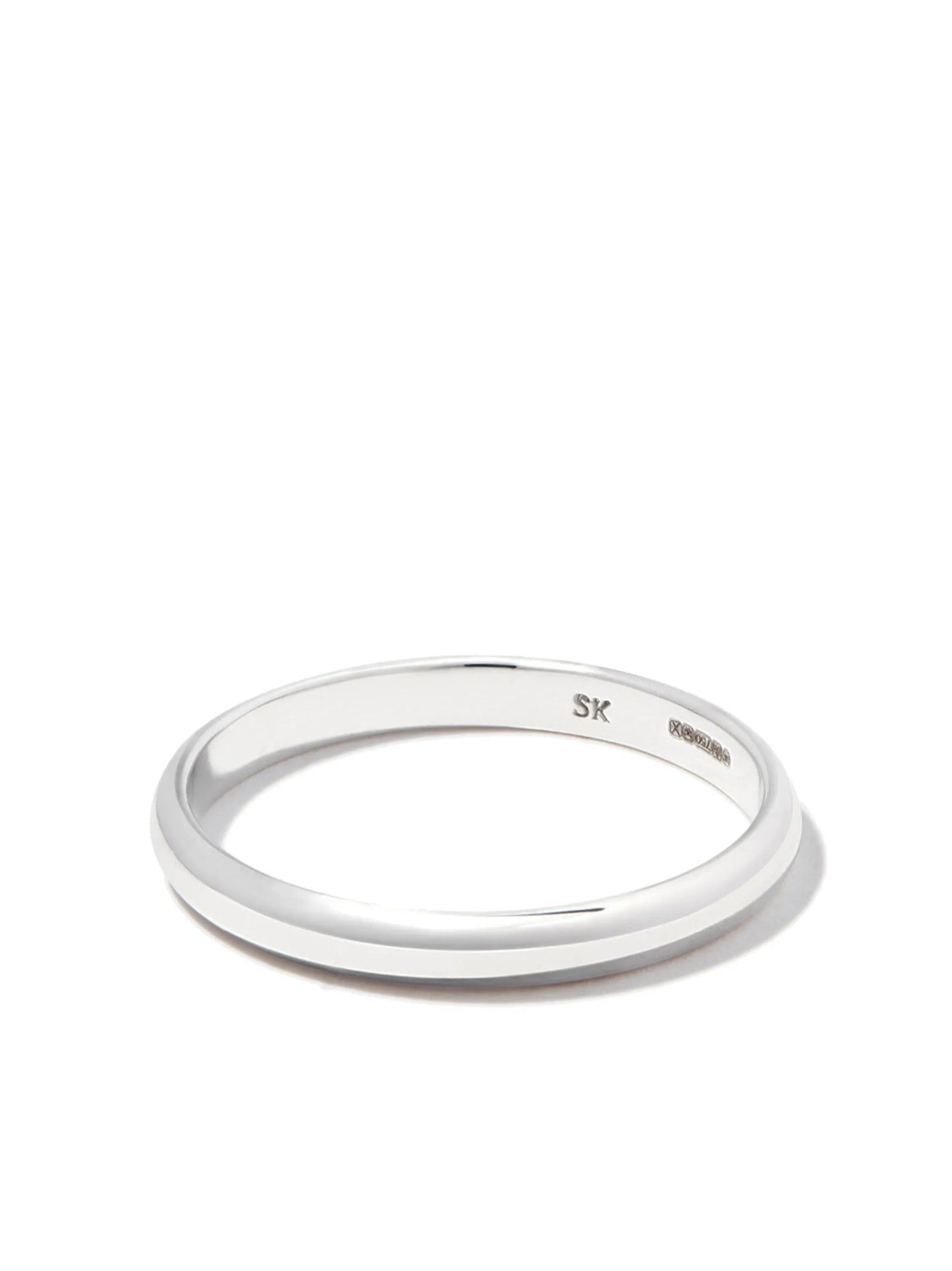 18kt white gold Half Round ring