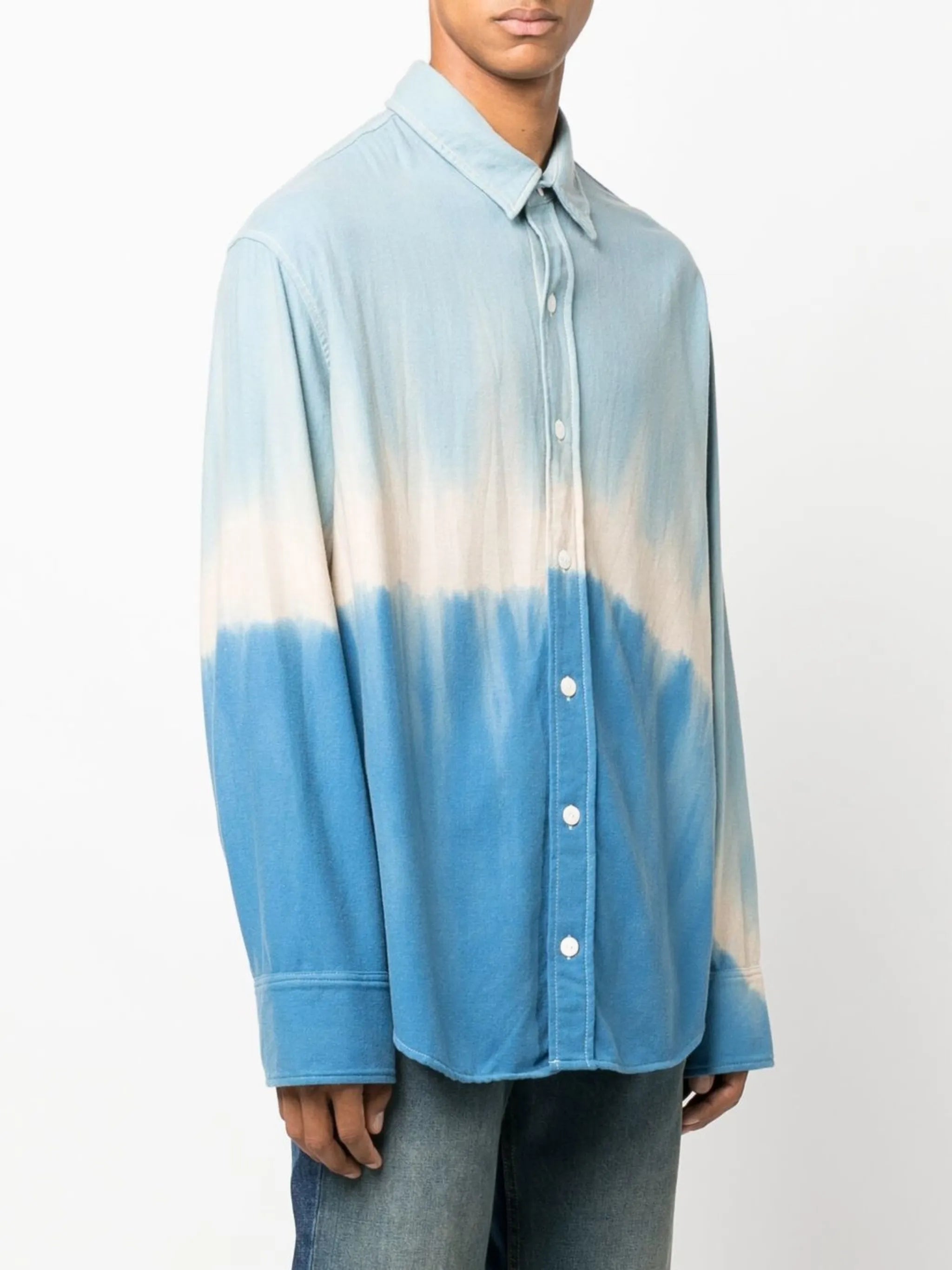 tie-dye long-sleeved shirt