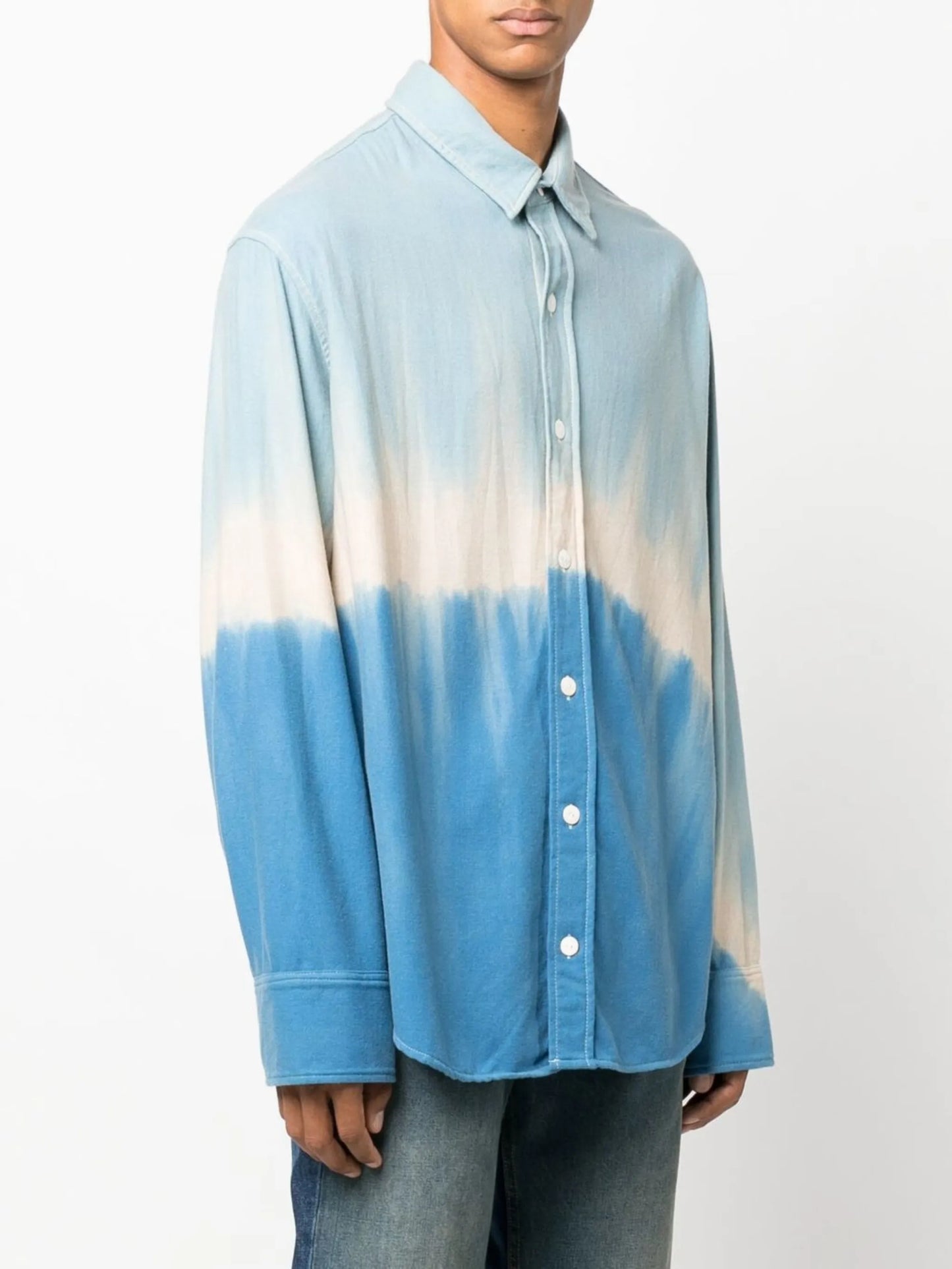 tie-dye long-sleeved shirt