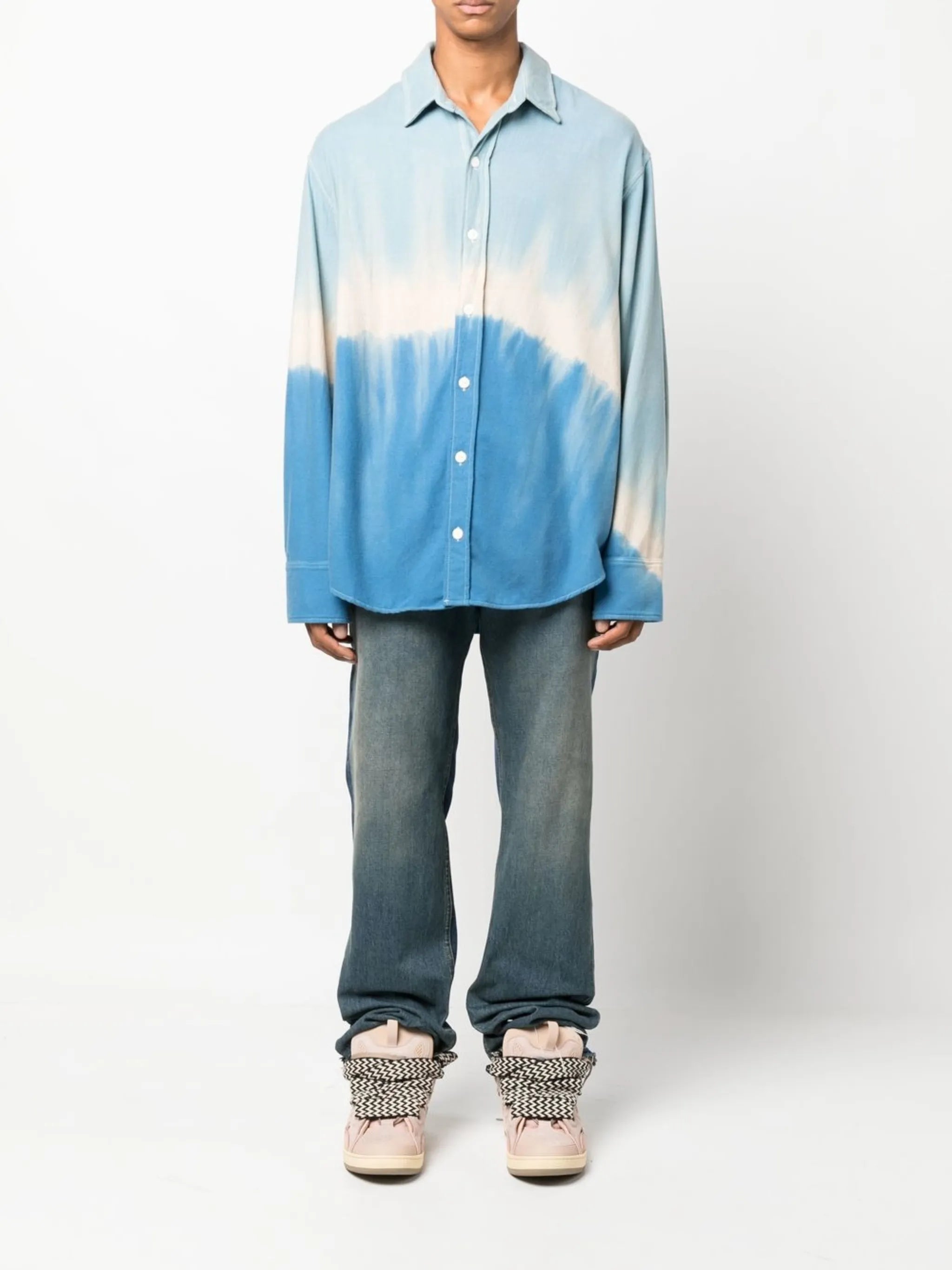 tie-dye long-sleeved shirt