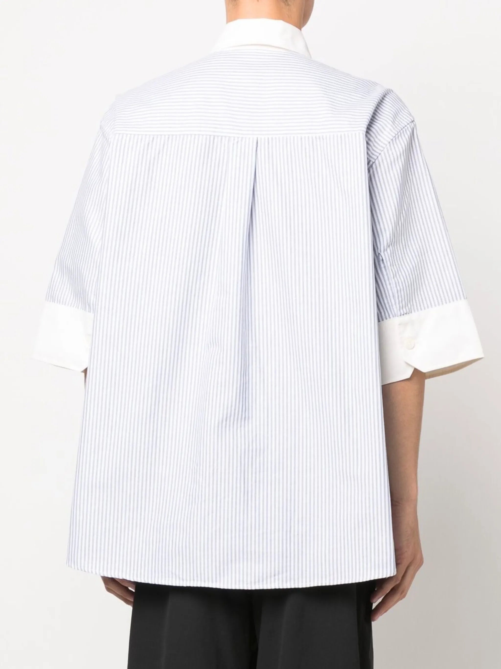 pinstripe oversize arms shirt