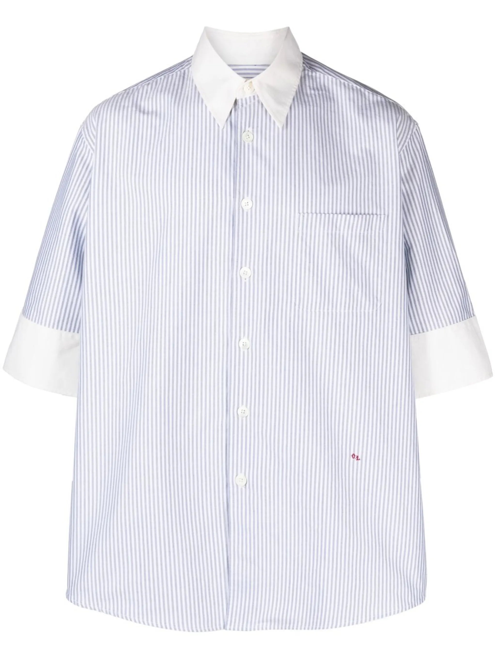 pinstripe oversize arms shirt
