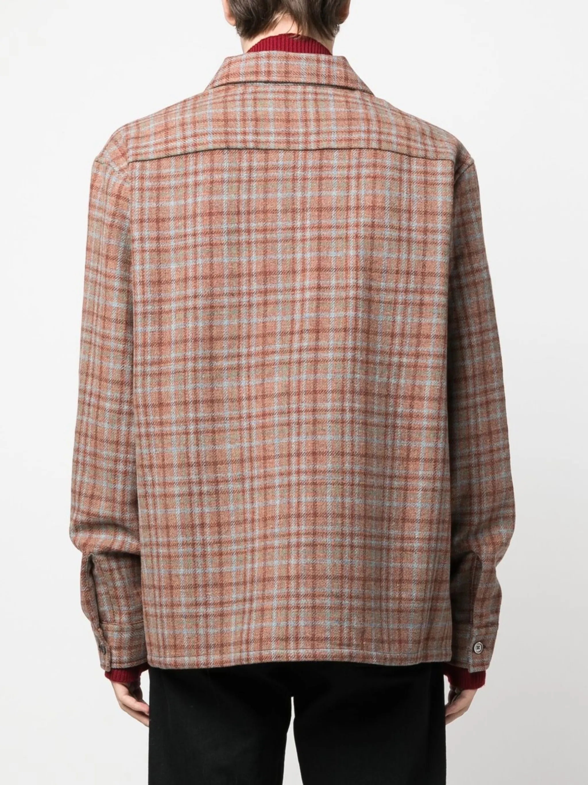 checked wool shirt