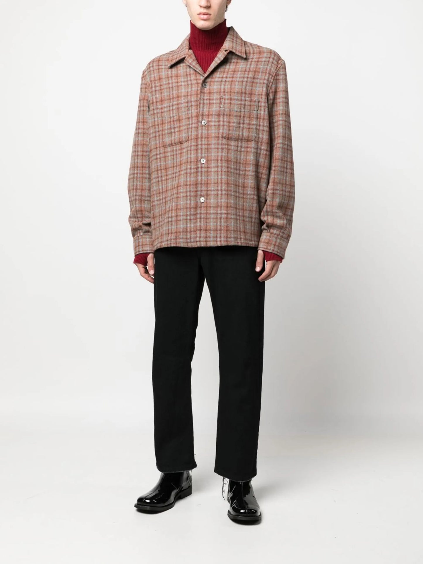 checked wool shirt