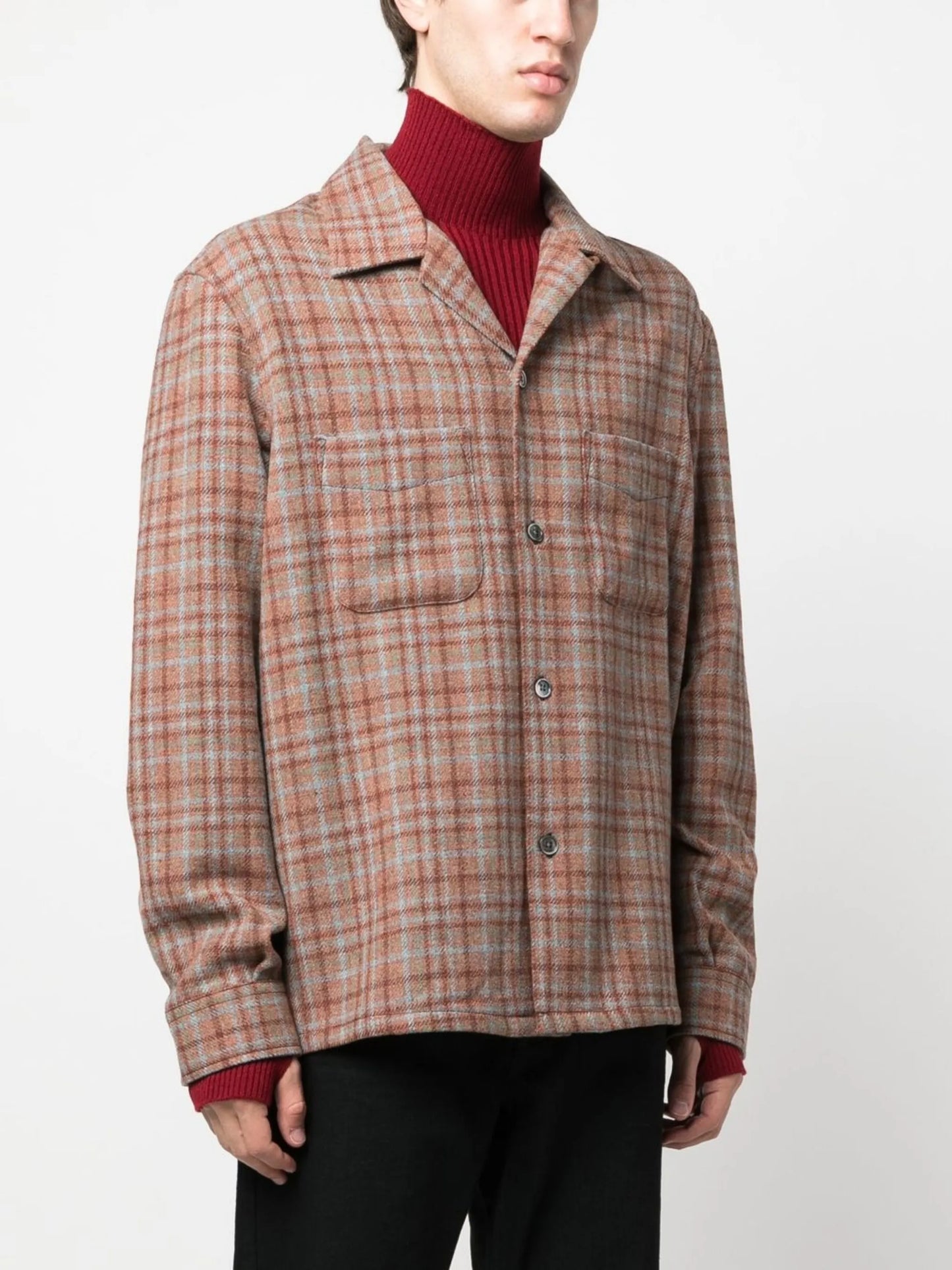 checked wool shirt