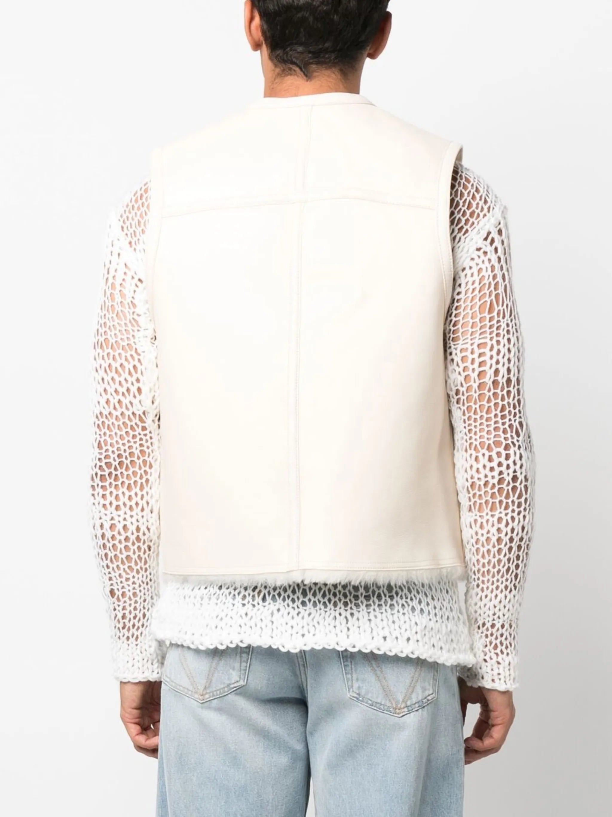 reversible shearling gilet
