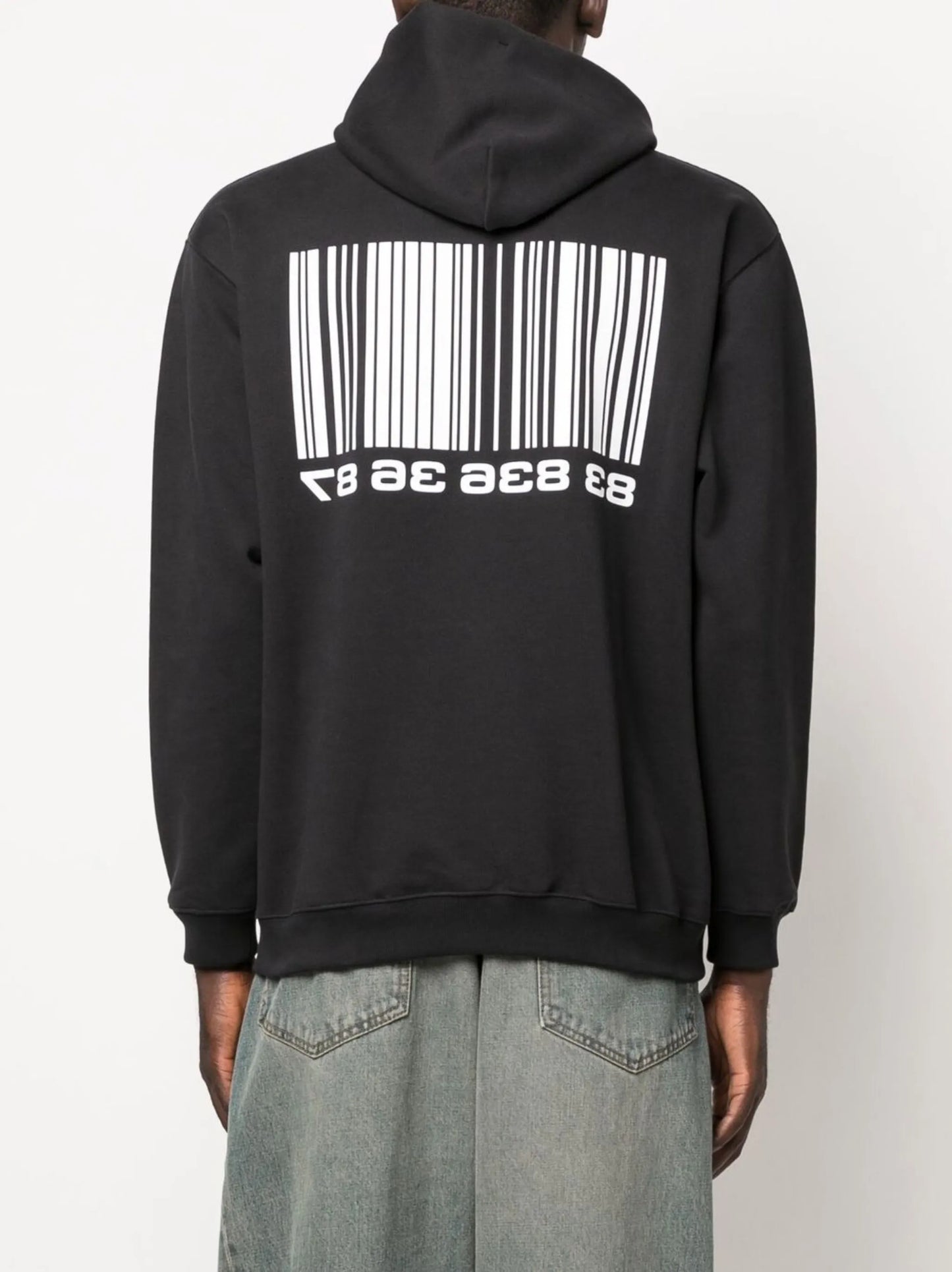 Big-Barcode cotton hoodie