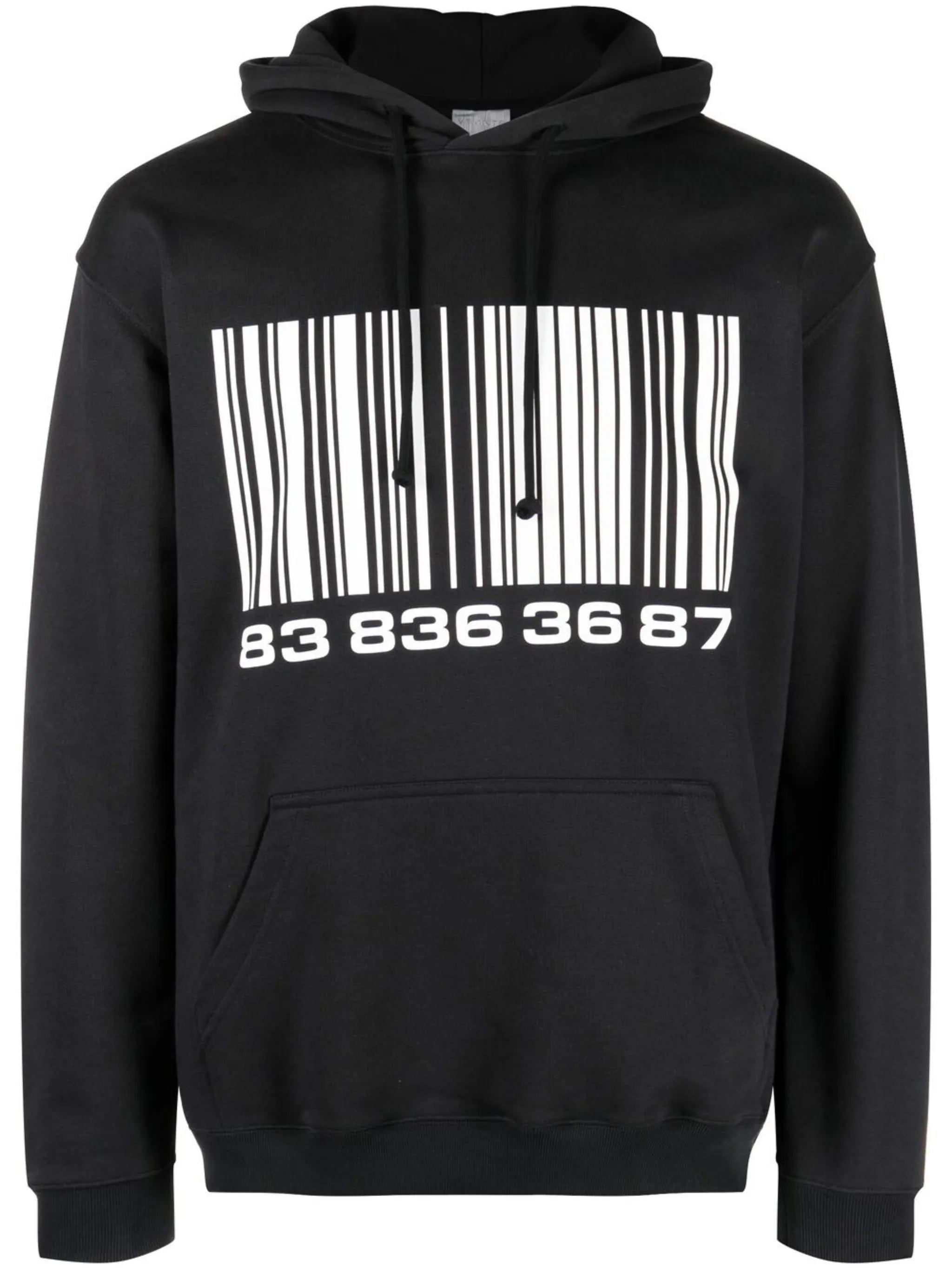 Big-Barcode cotton hoodie