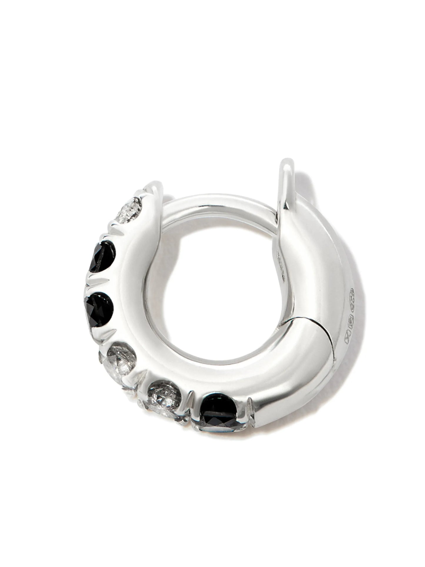 Mini Mezzo diamond hoop earring
