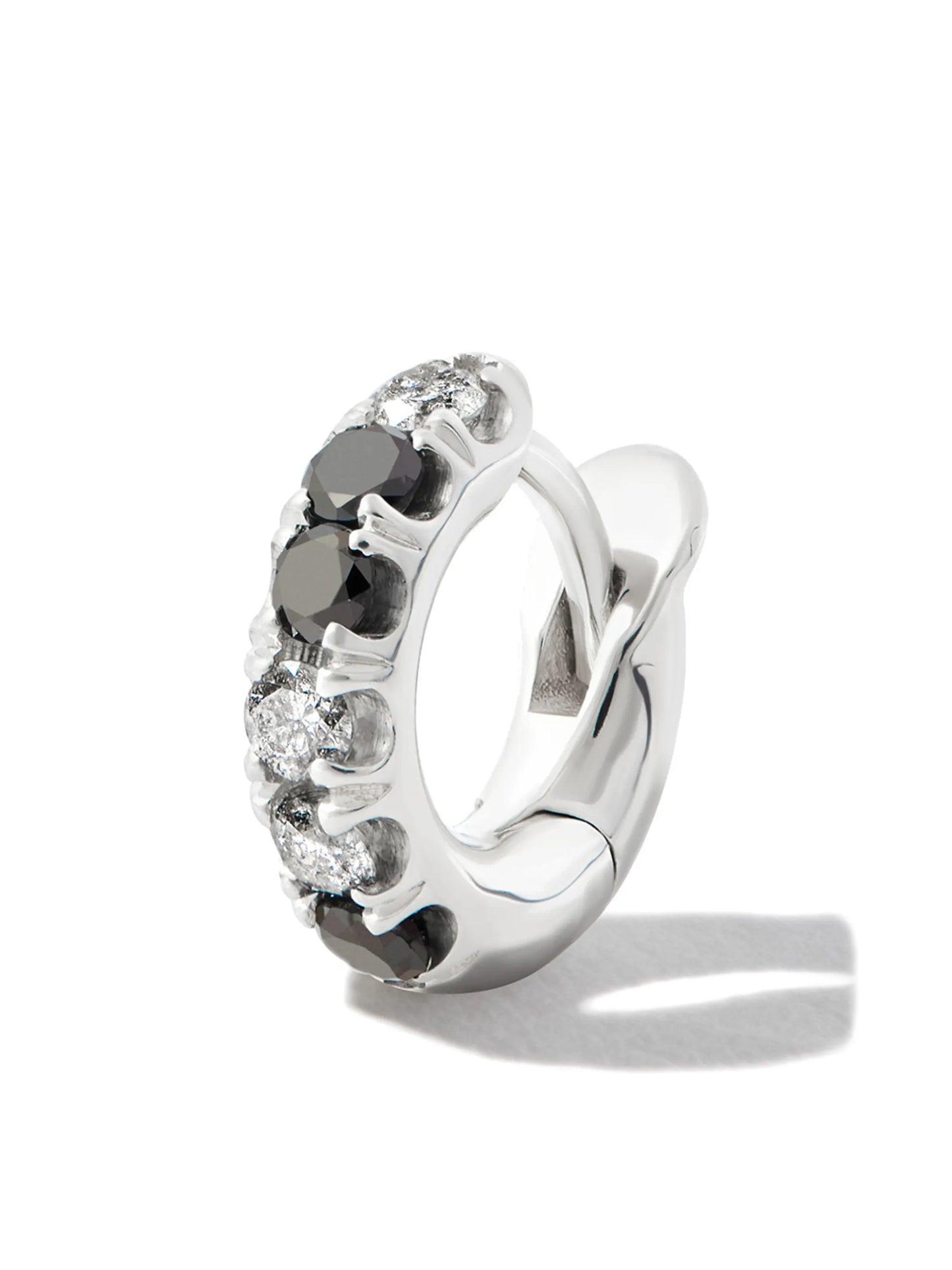 Mini Mezzo diamond hoop earring
