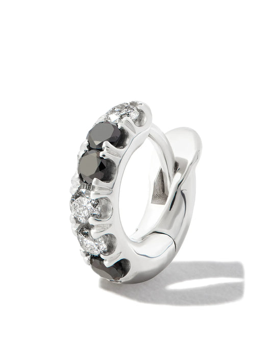 Mini Mezzo diamond hoop earring