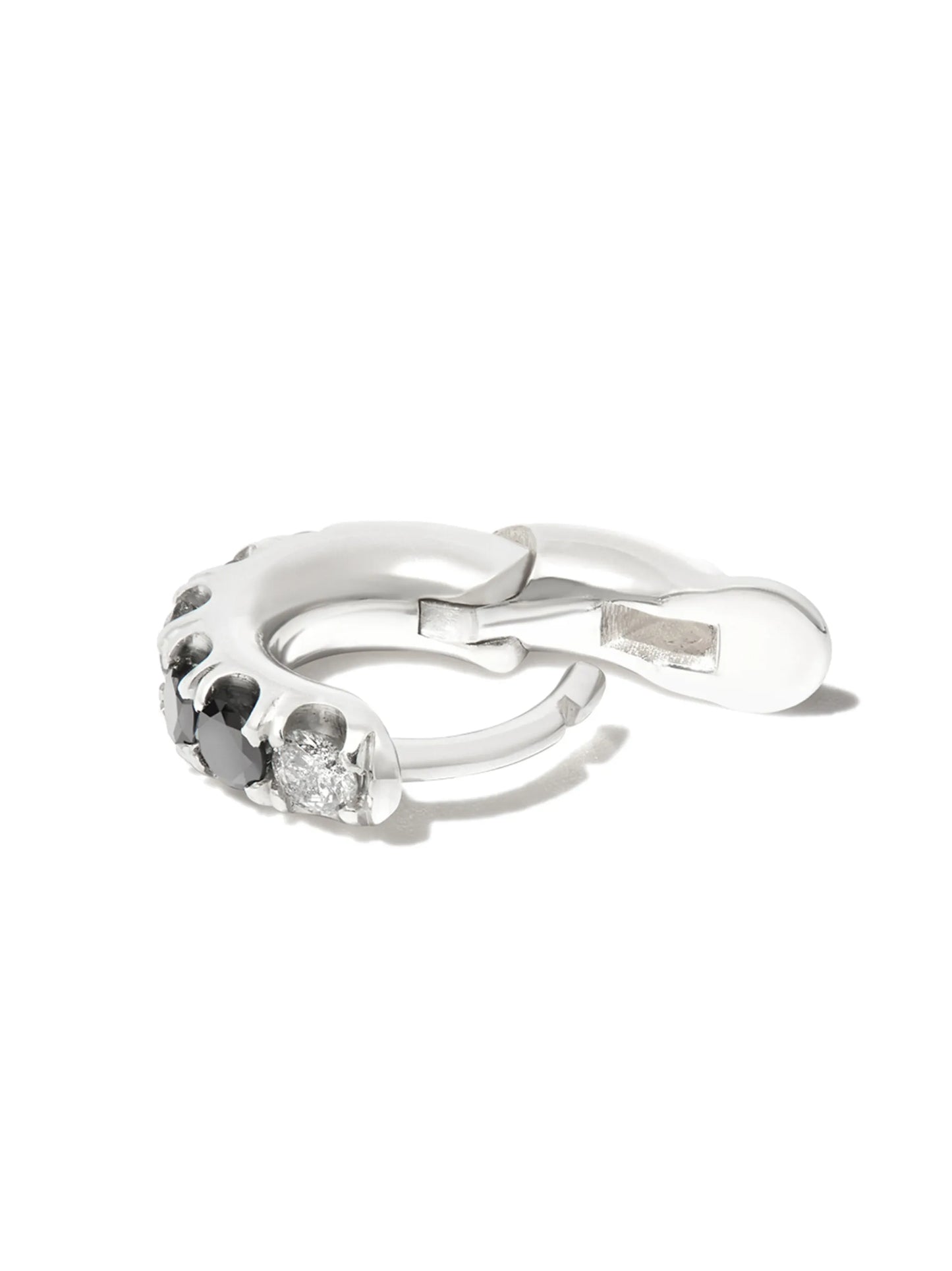 Mini Mezzo diamond hoop earring