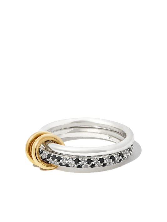 18K white gold Virgo Petite Noir diamond ring