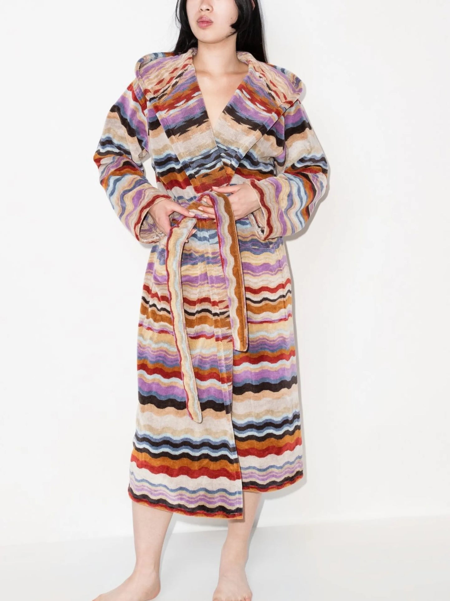 Bonnie zig-zag pattern dressing gown