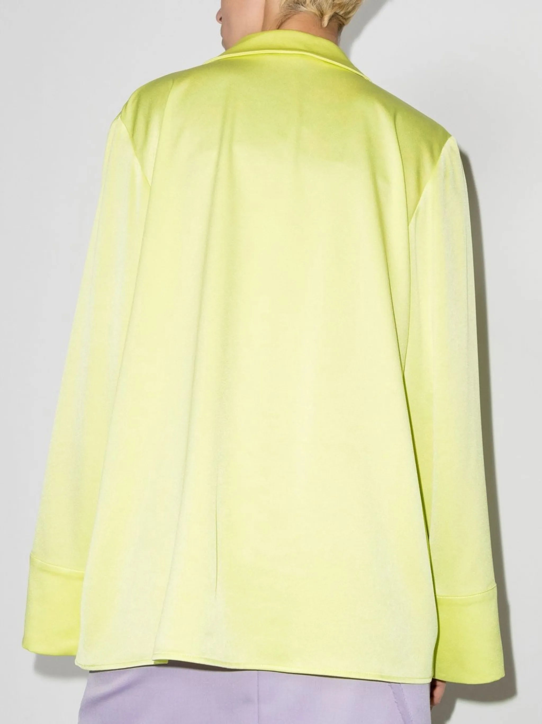 Summer oversized satin shirt