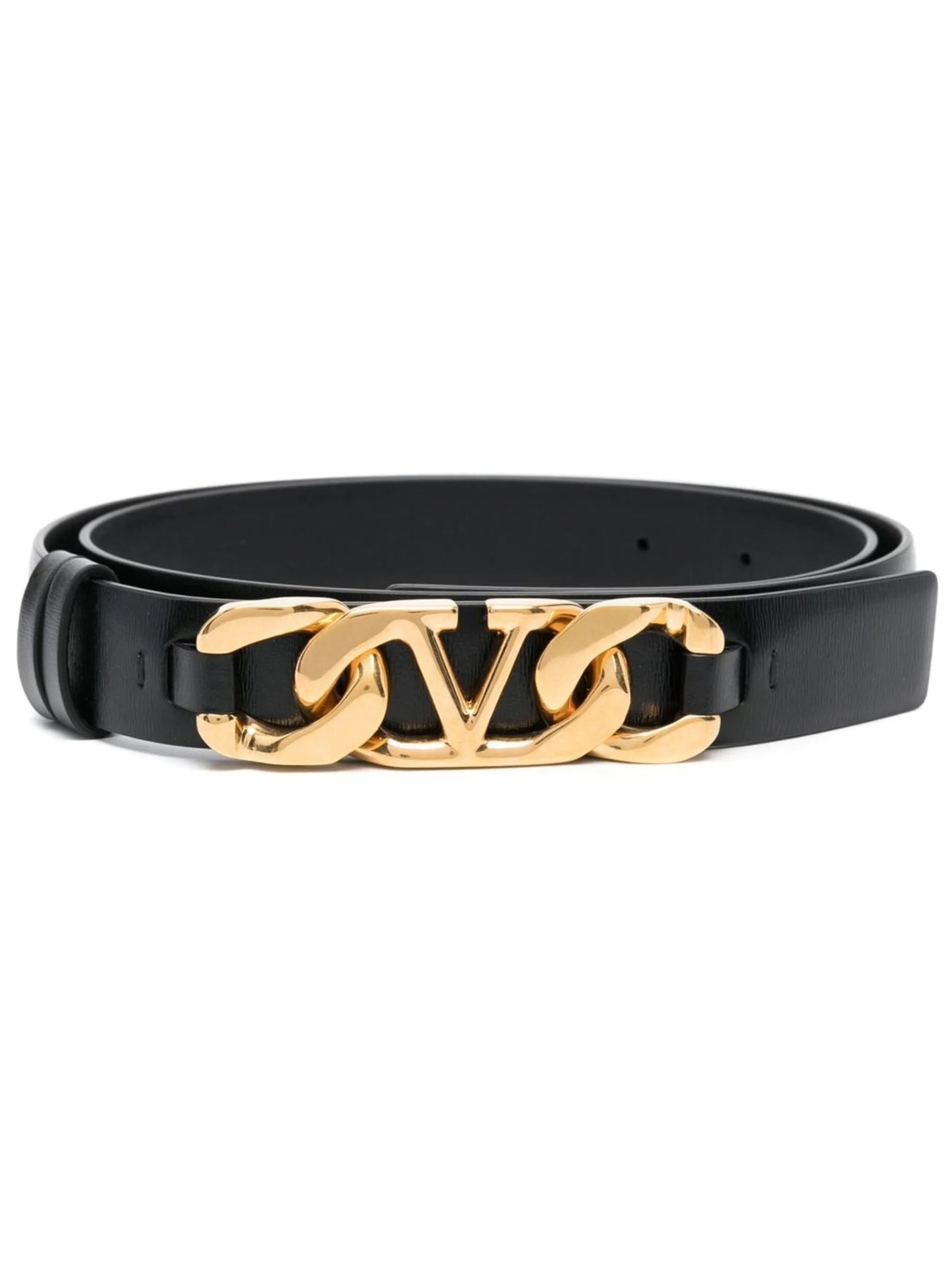 chain V-logo buckled belt