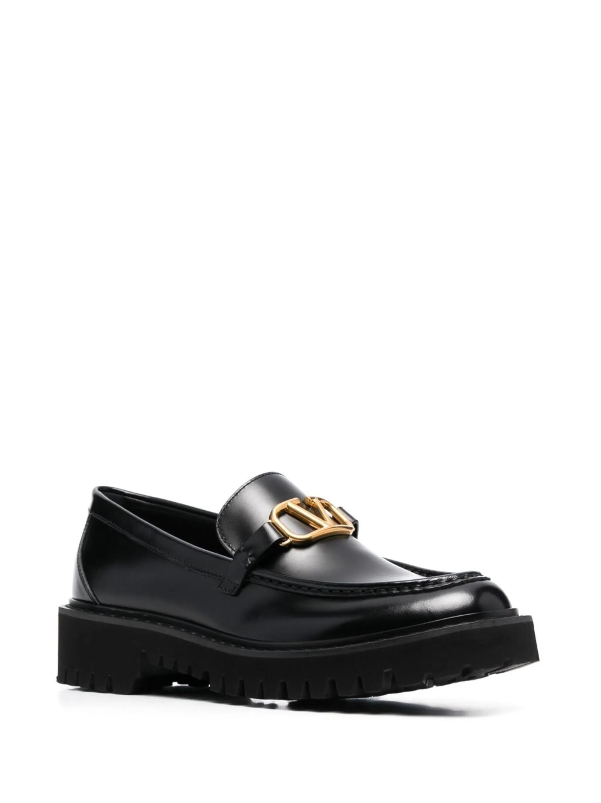 VLogo Signature leather loafers