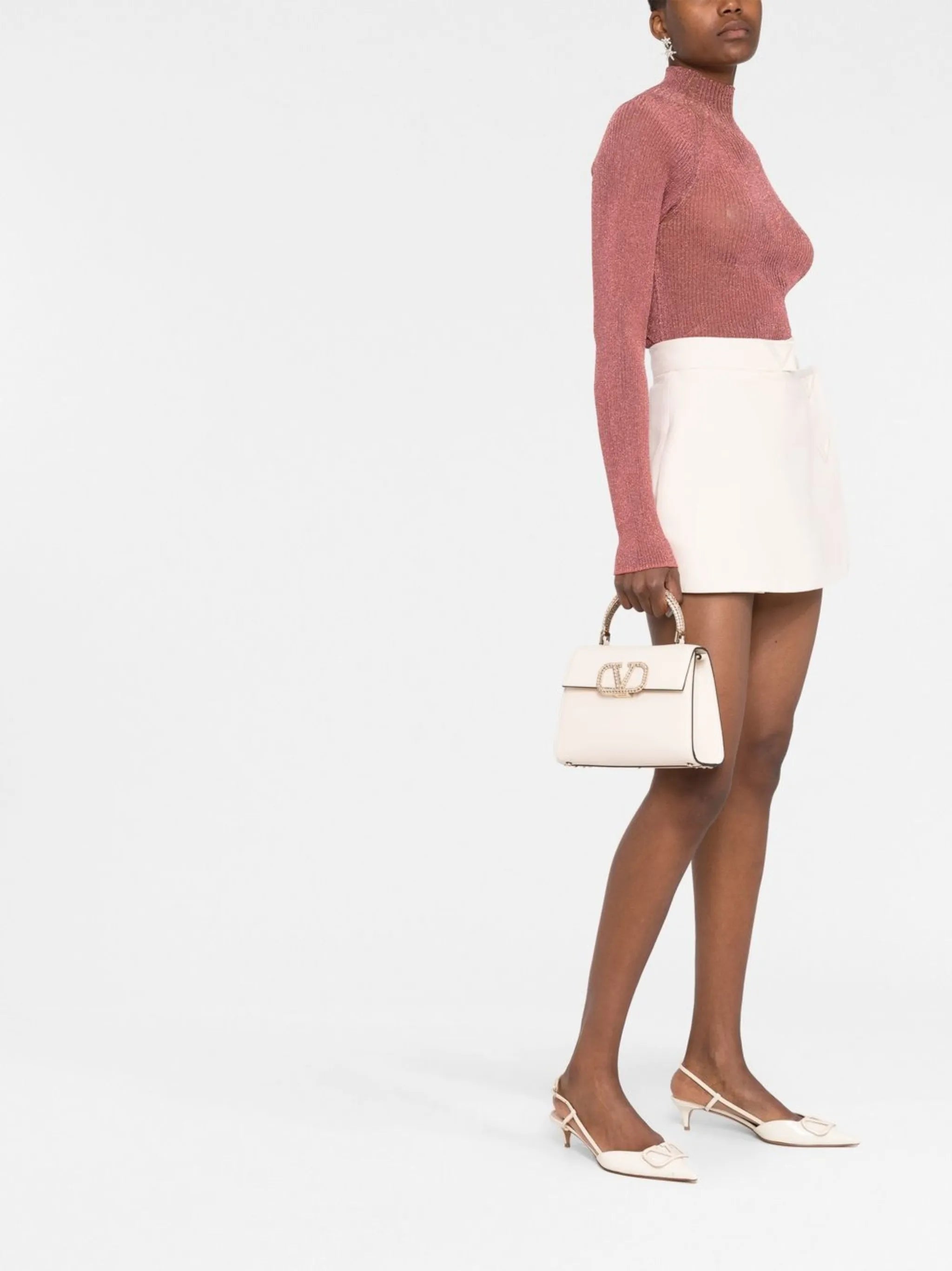 VSling crystal-embellished leather tote bag