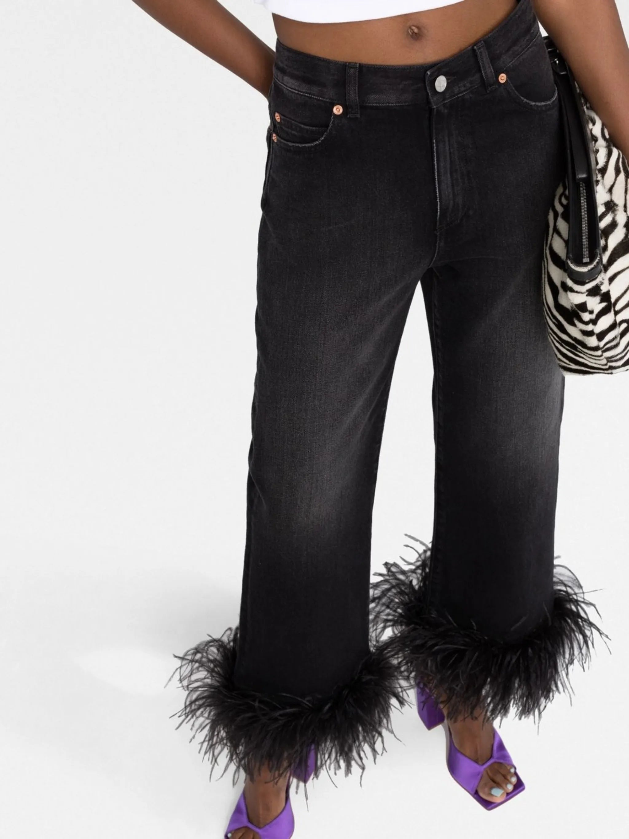 embroidered-feathers jeans