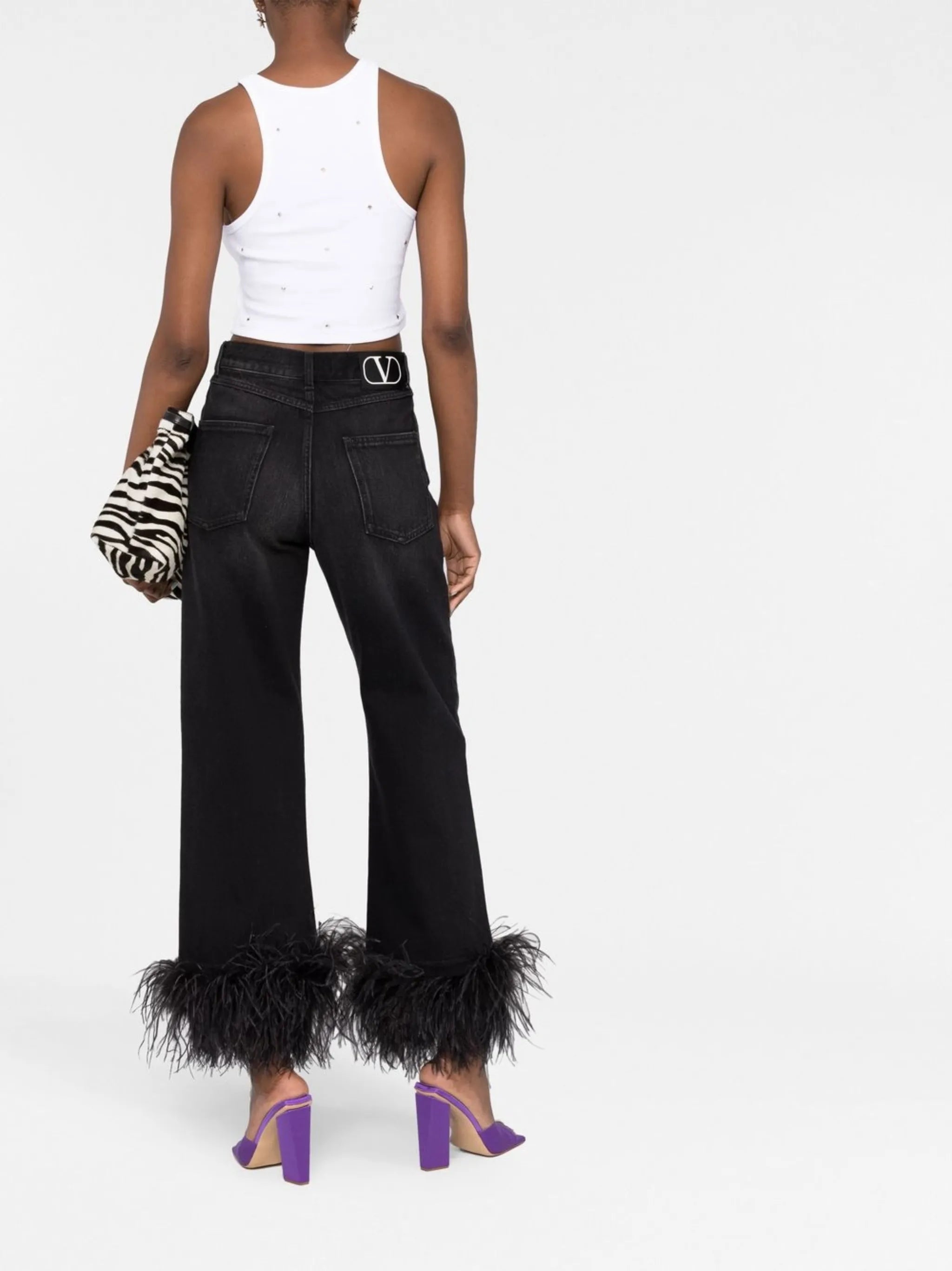 embroidered-feathers jeans