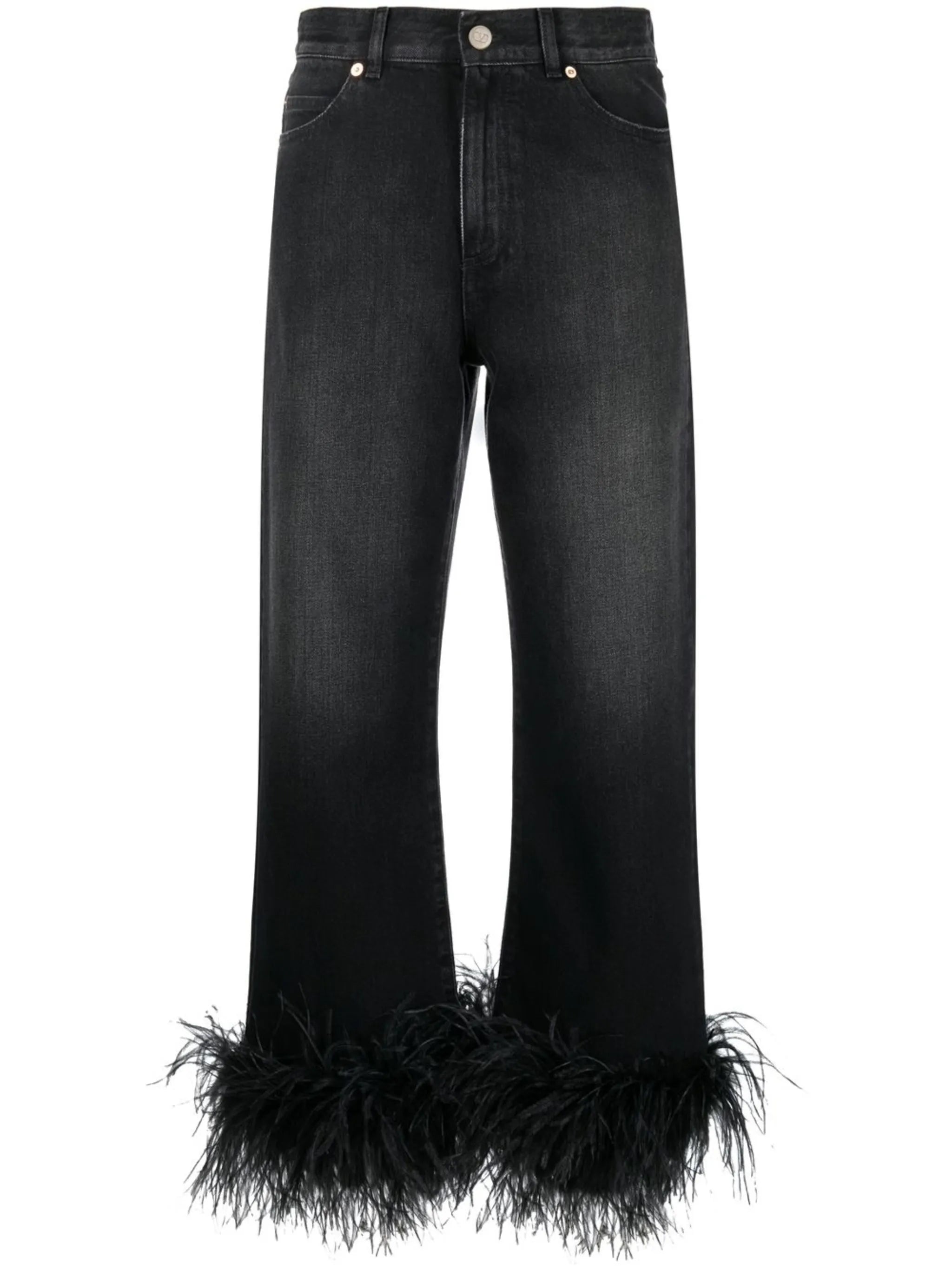 embroidered-feathers jeans