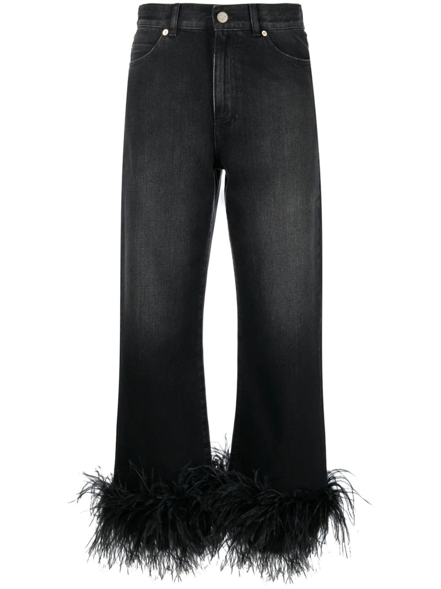 embroidered-feathers jeans