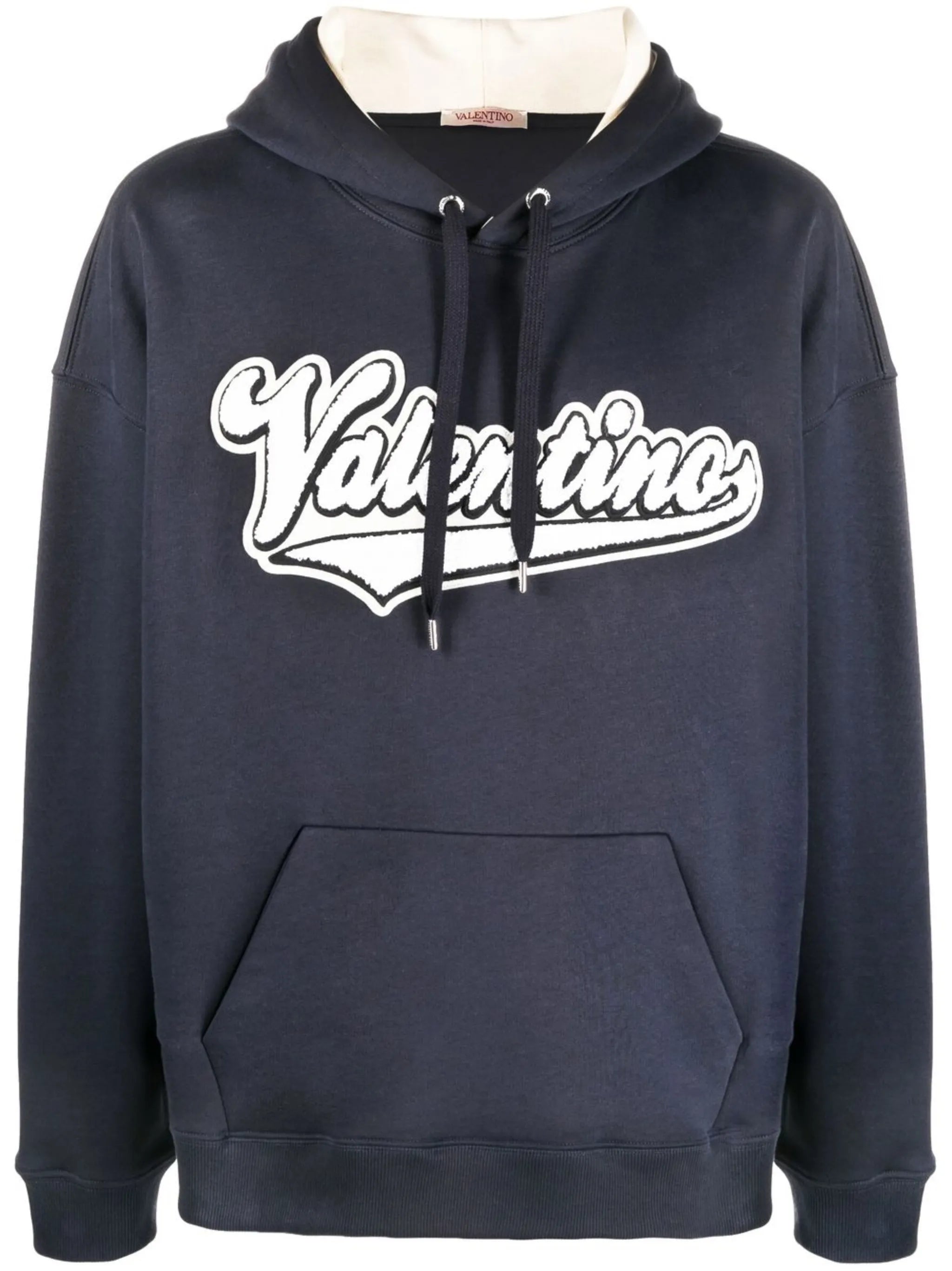 embroidered logo-patch hoodie