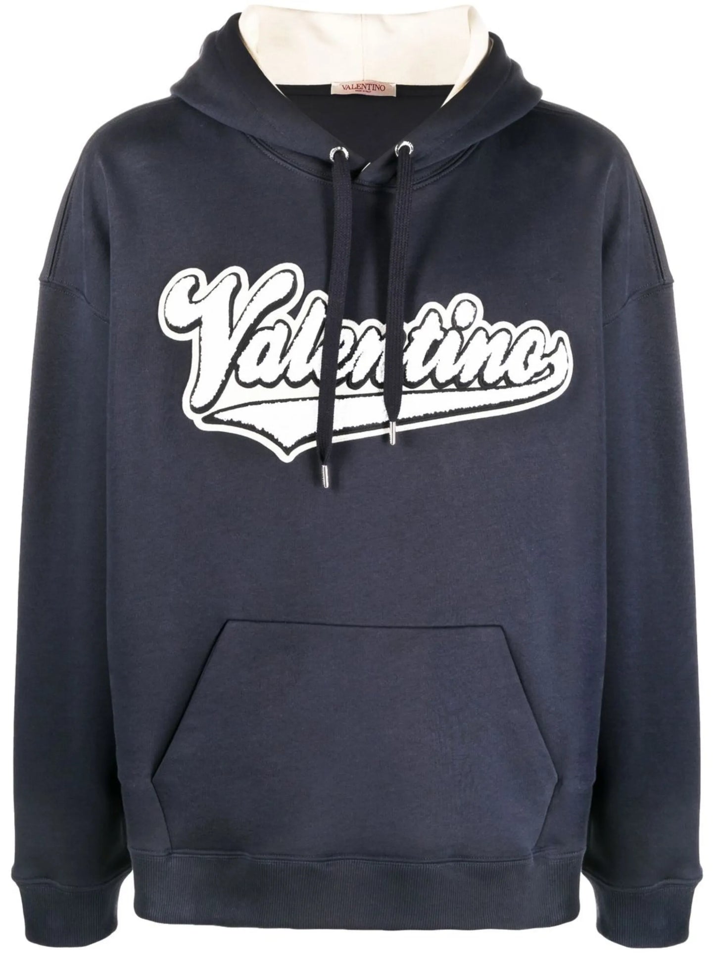 embroidered logo-patch hoodie