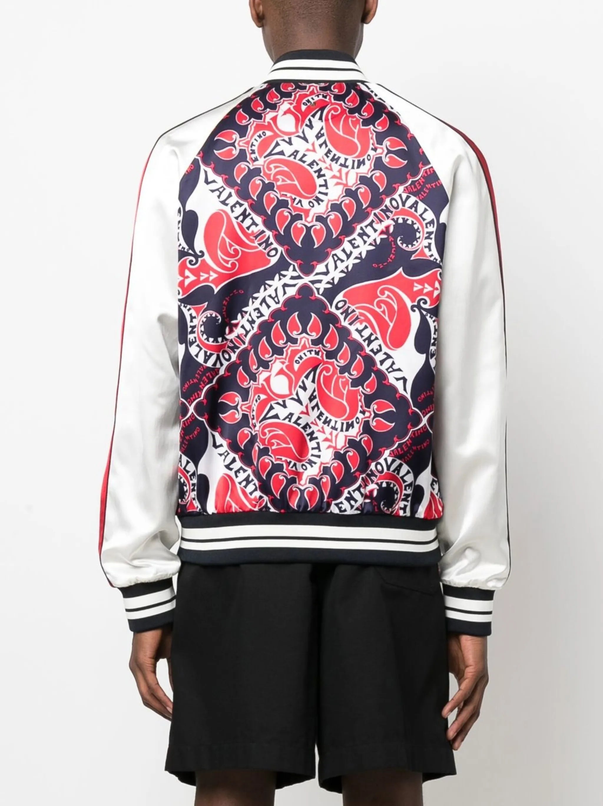 bandana-print bomber jacket