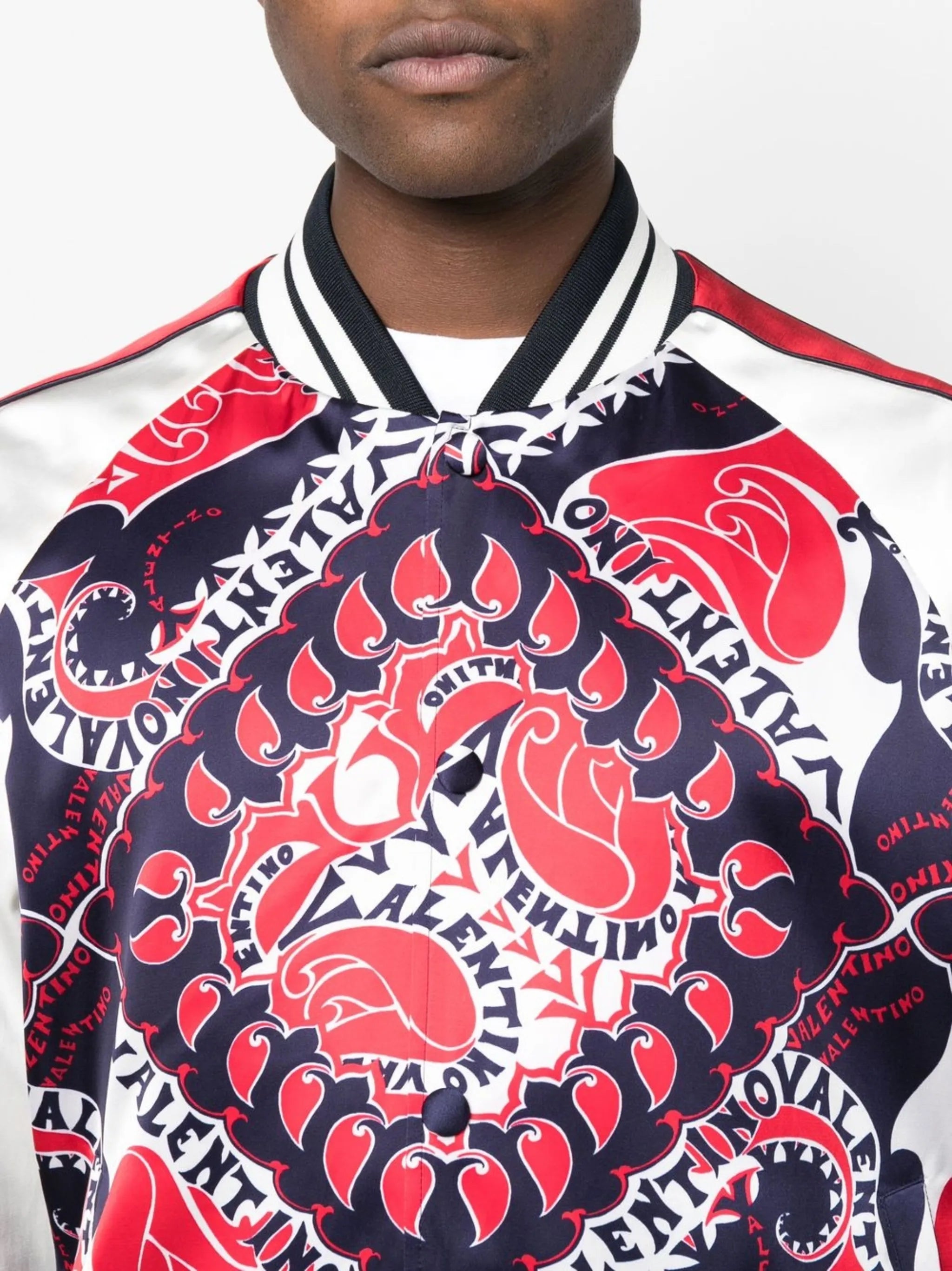 bandana-print bomber jacket