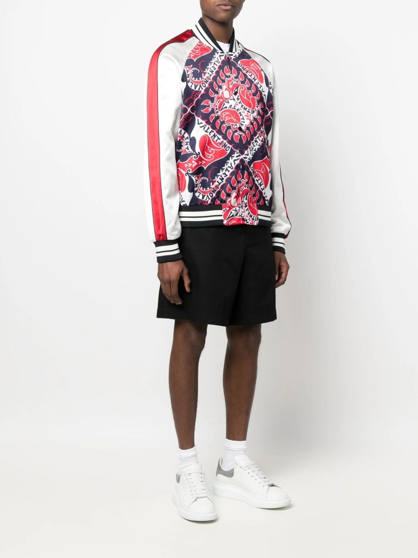 bandana-print bomber jacket