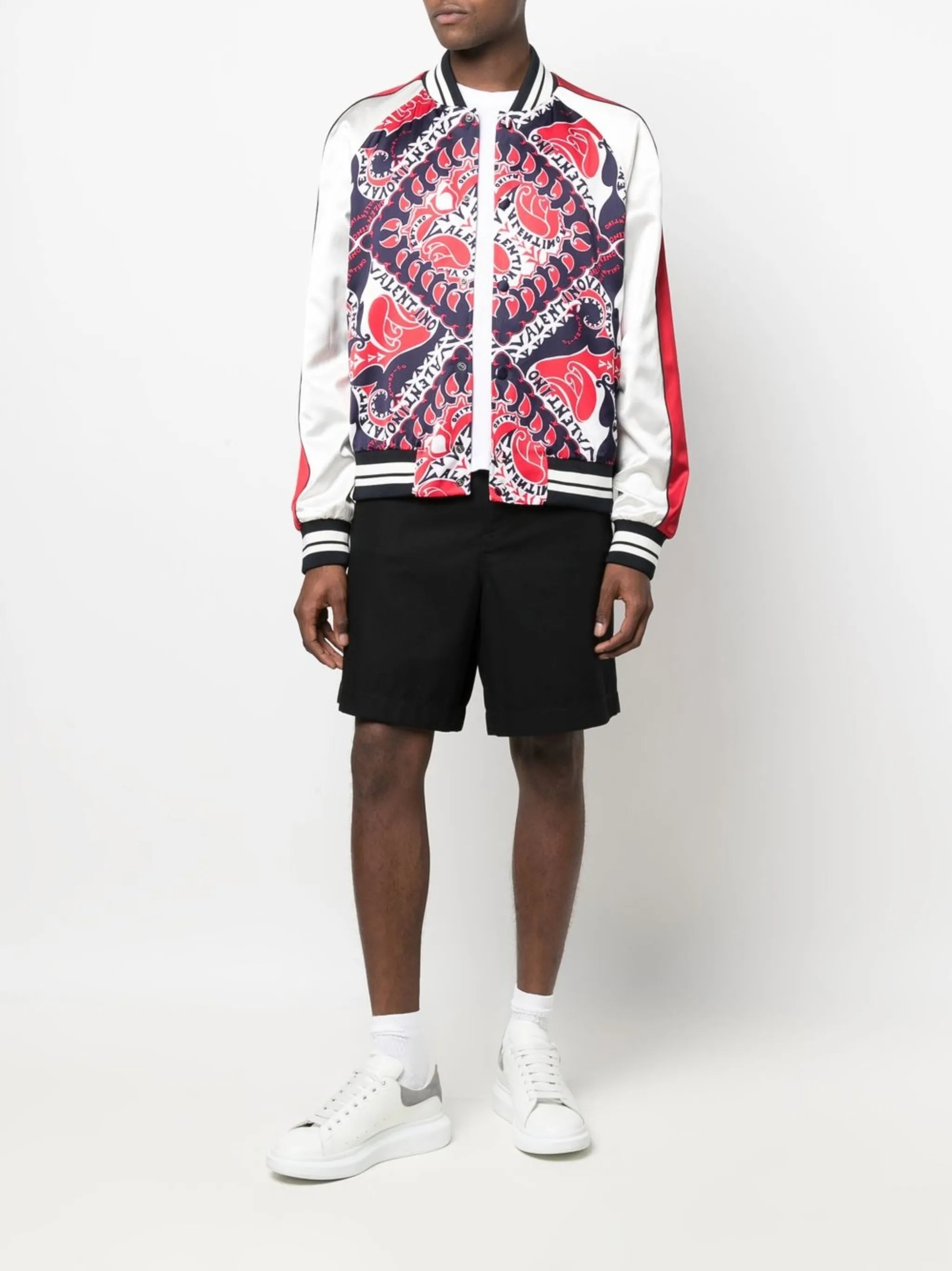 bandana-print bomber jacket