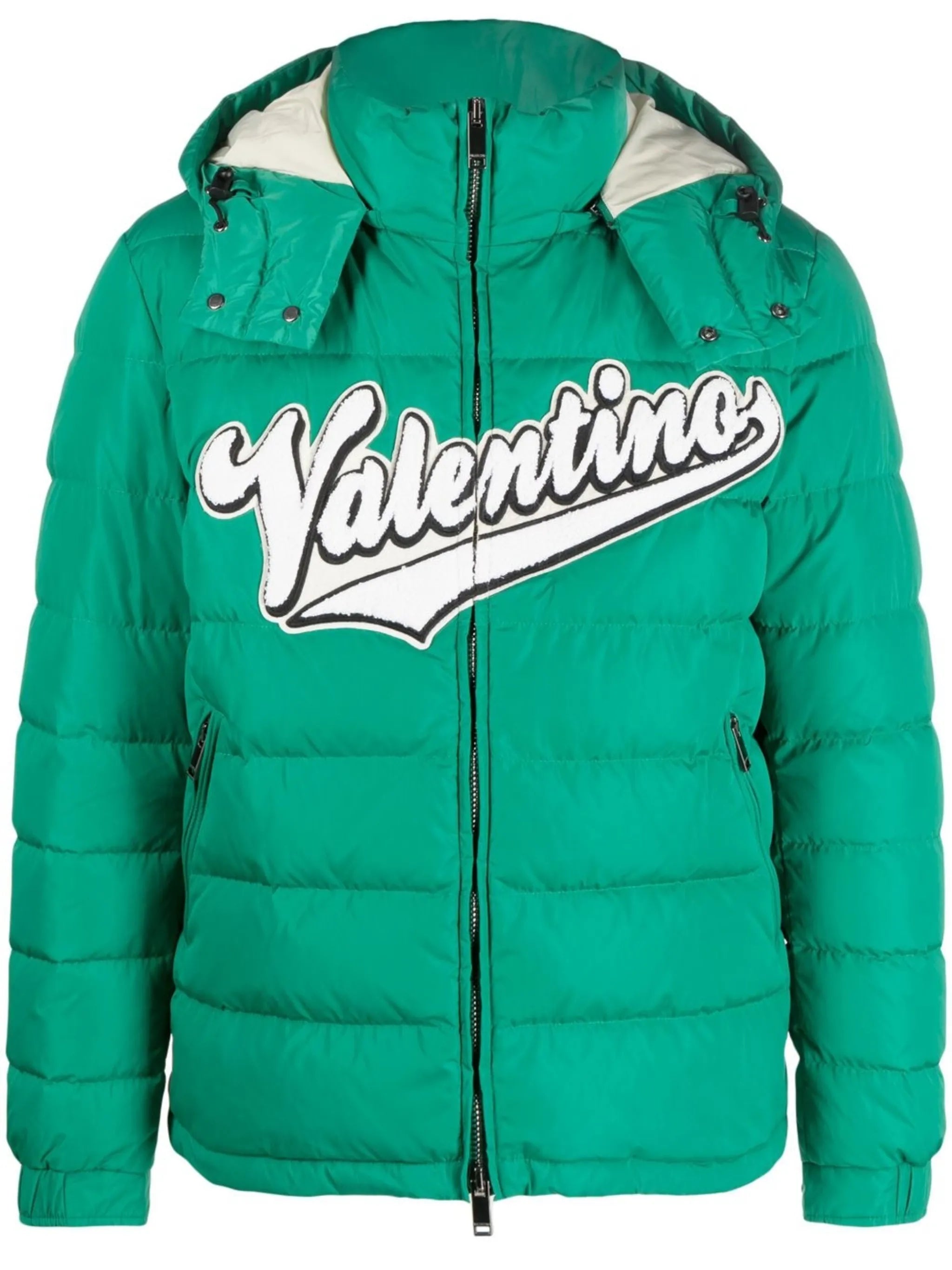 logo-patch puffer jacket