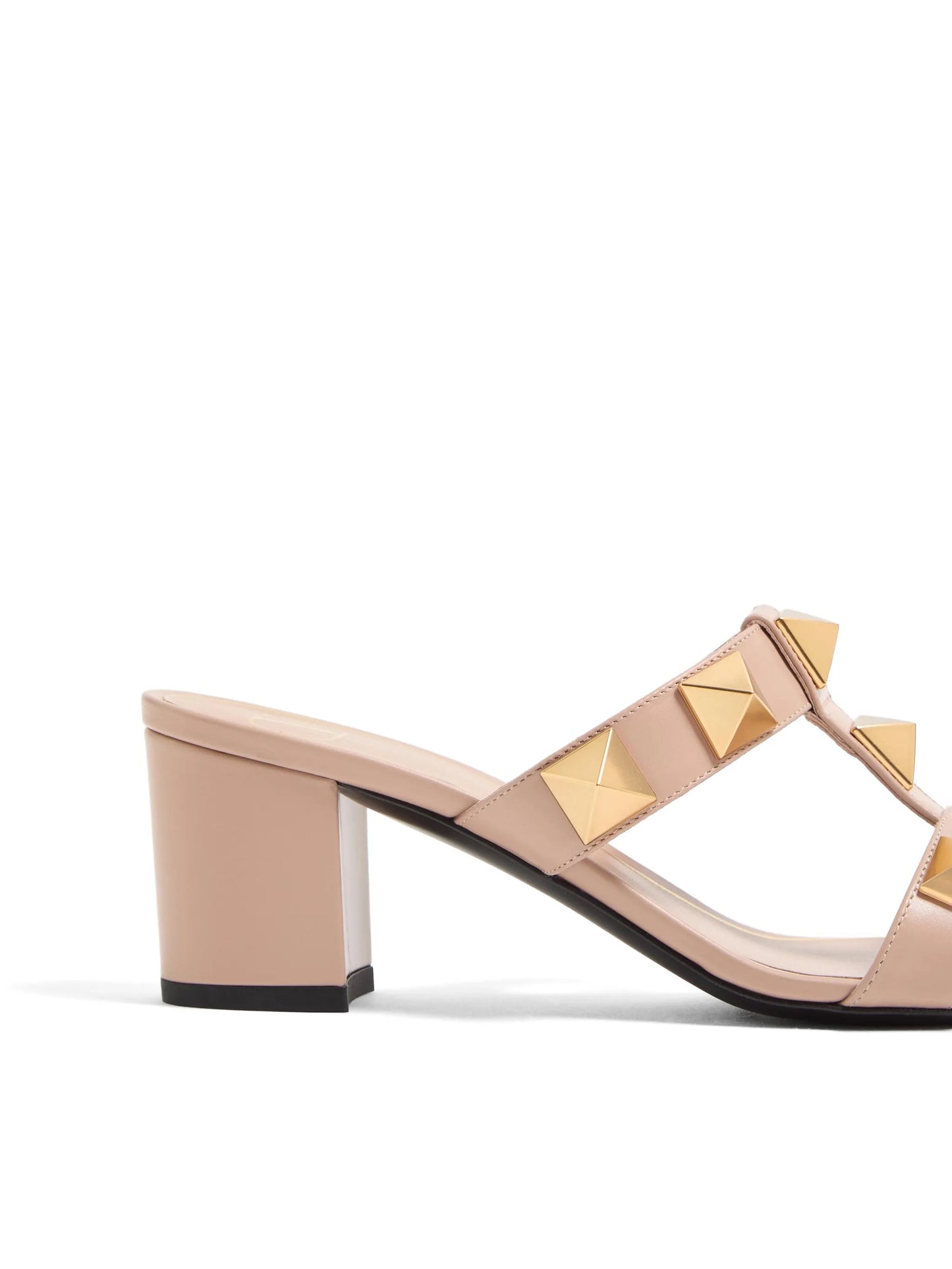 pink Roman Stud 65 leather mules