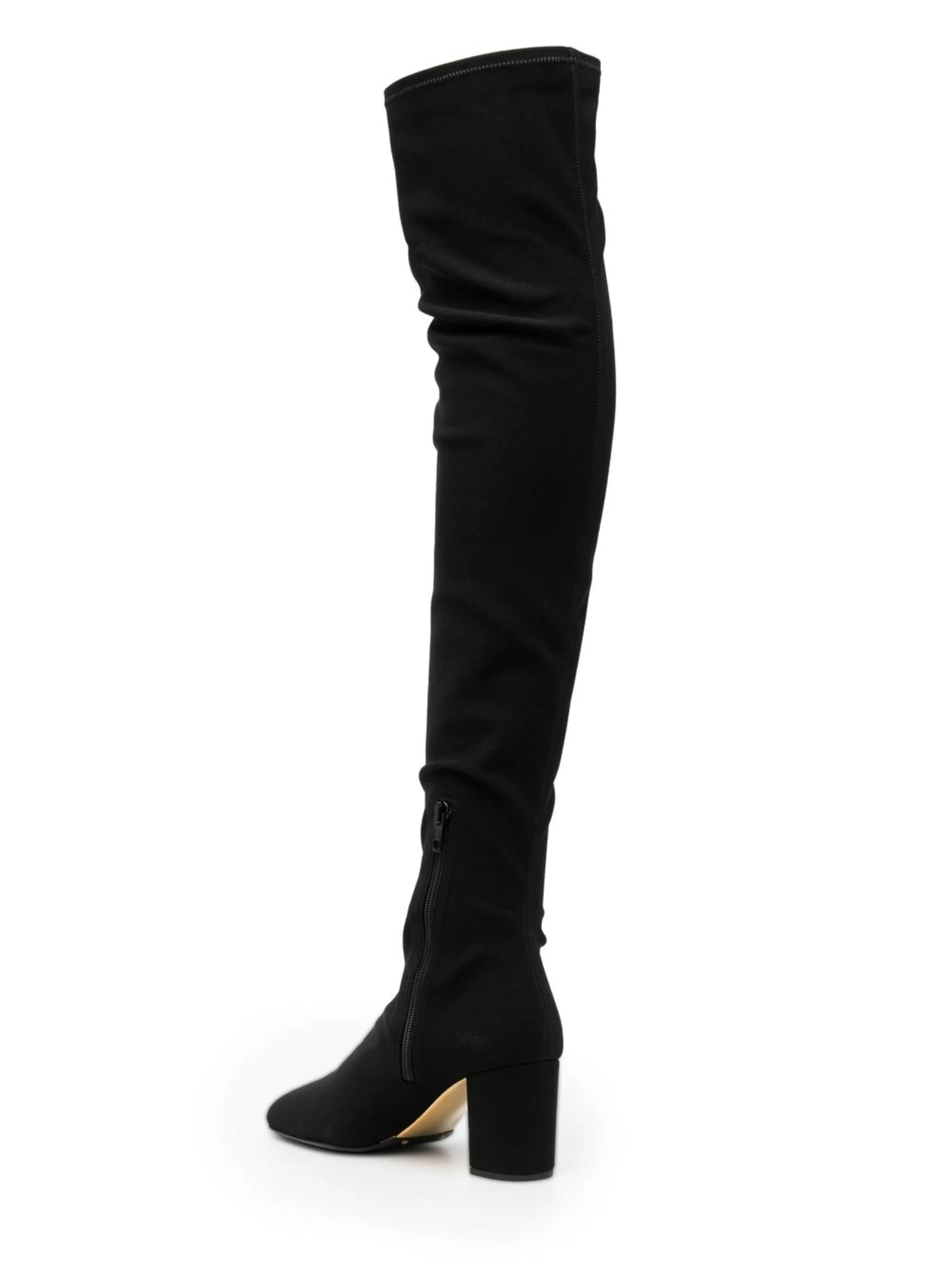 logo-embroidered over-the-knee boots