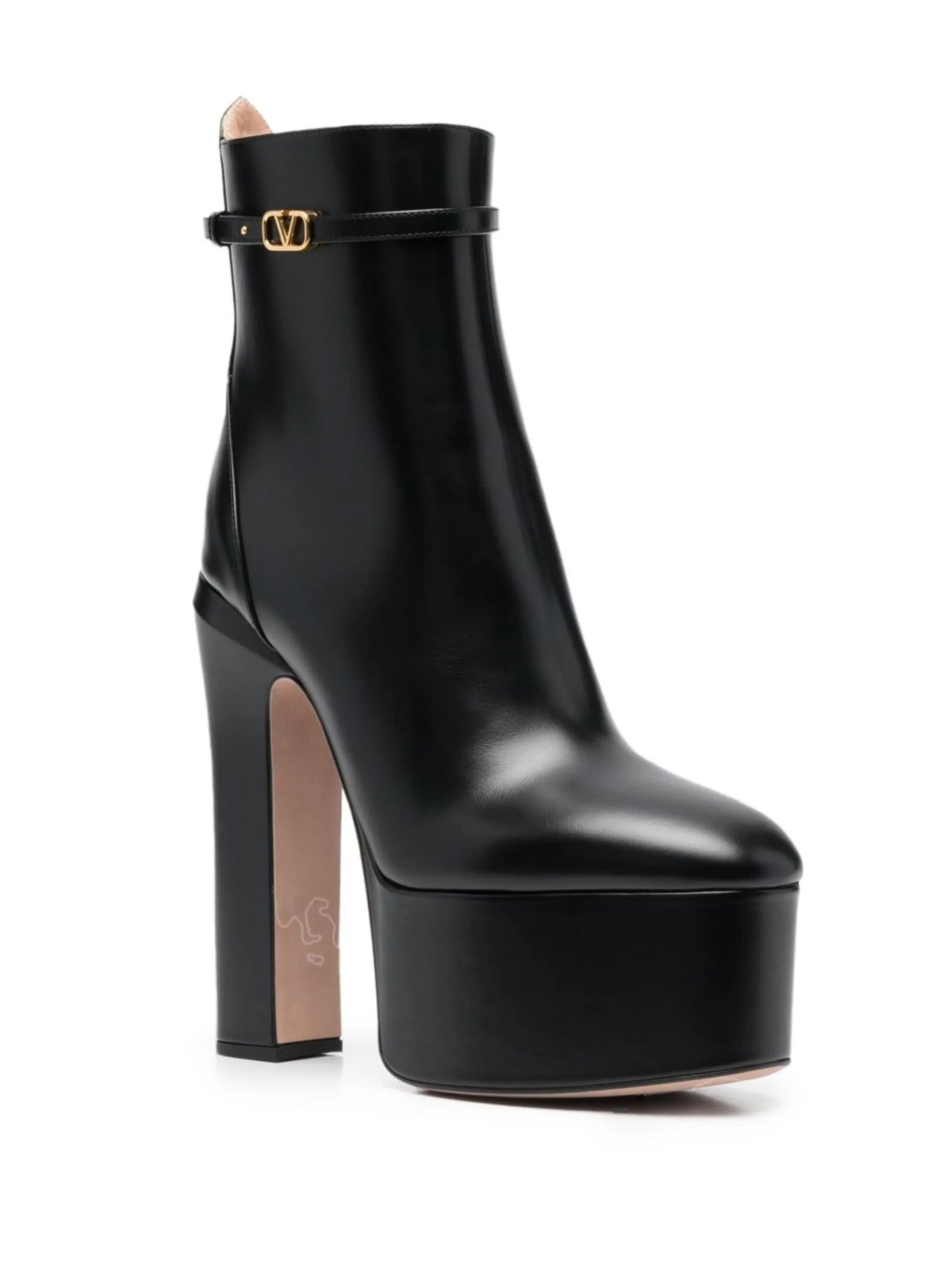 155mm Tan-Go platform ankle boots