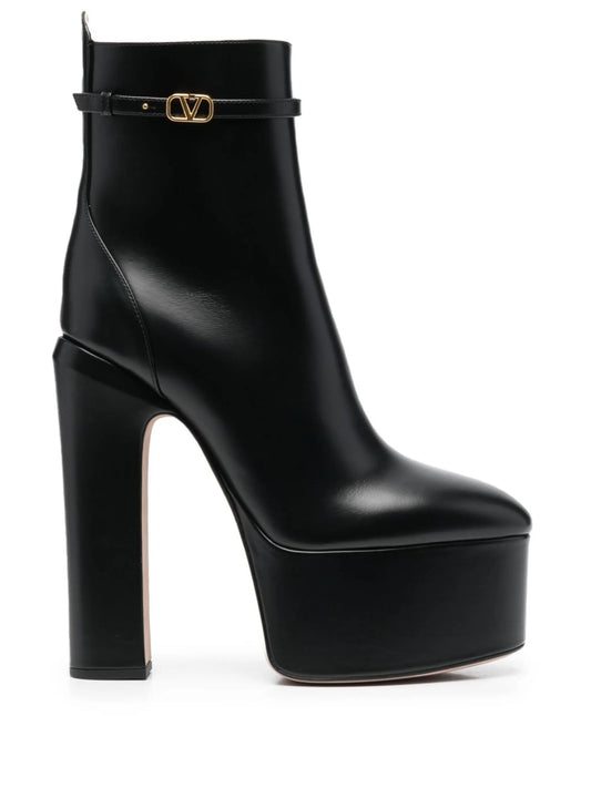 155mm Tan-Go platform ankle boots