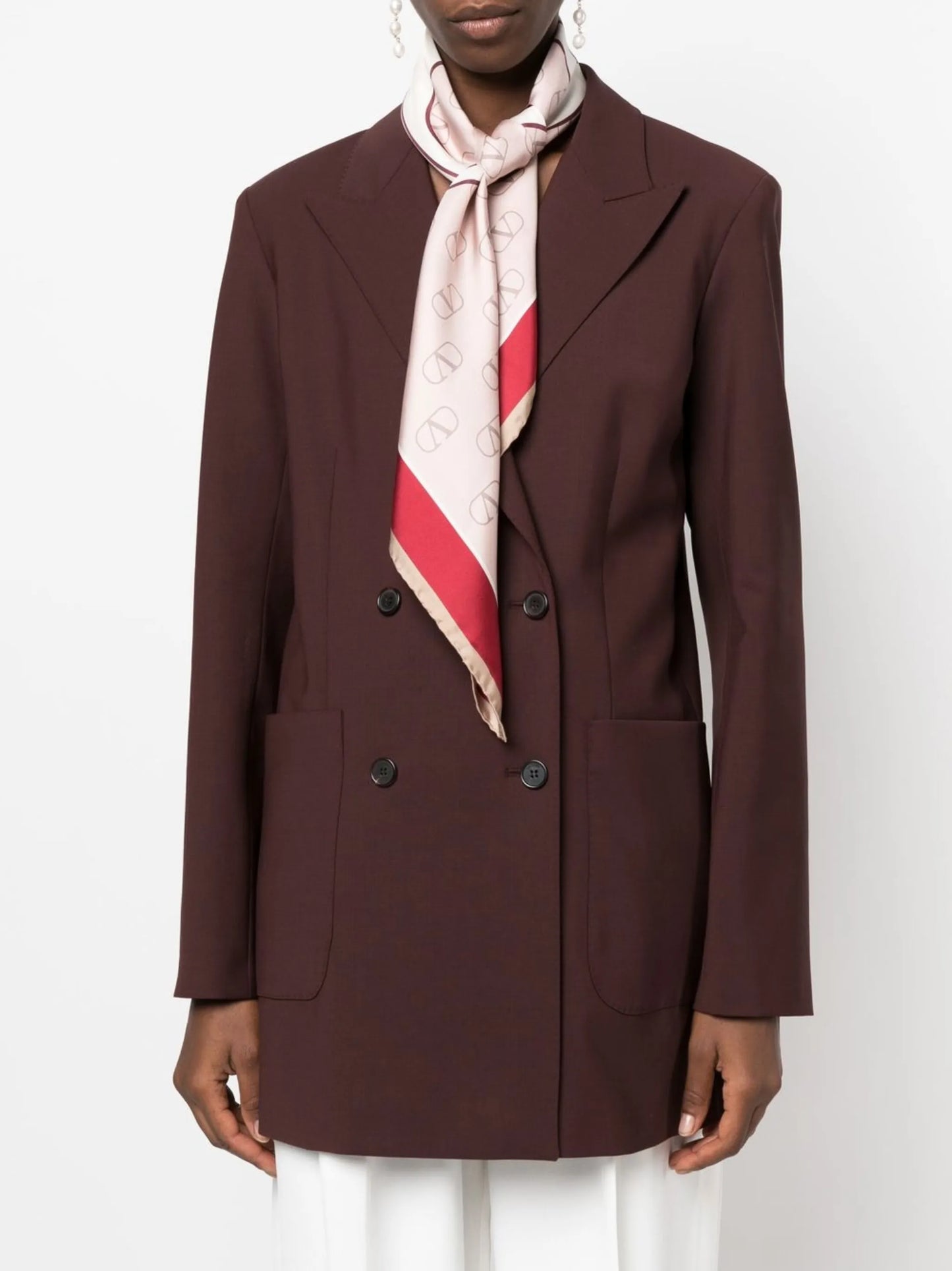 VLogo Signature silk scarf