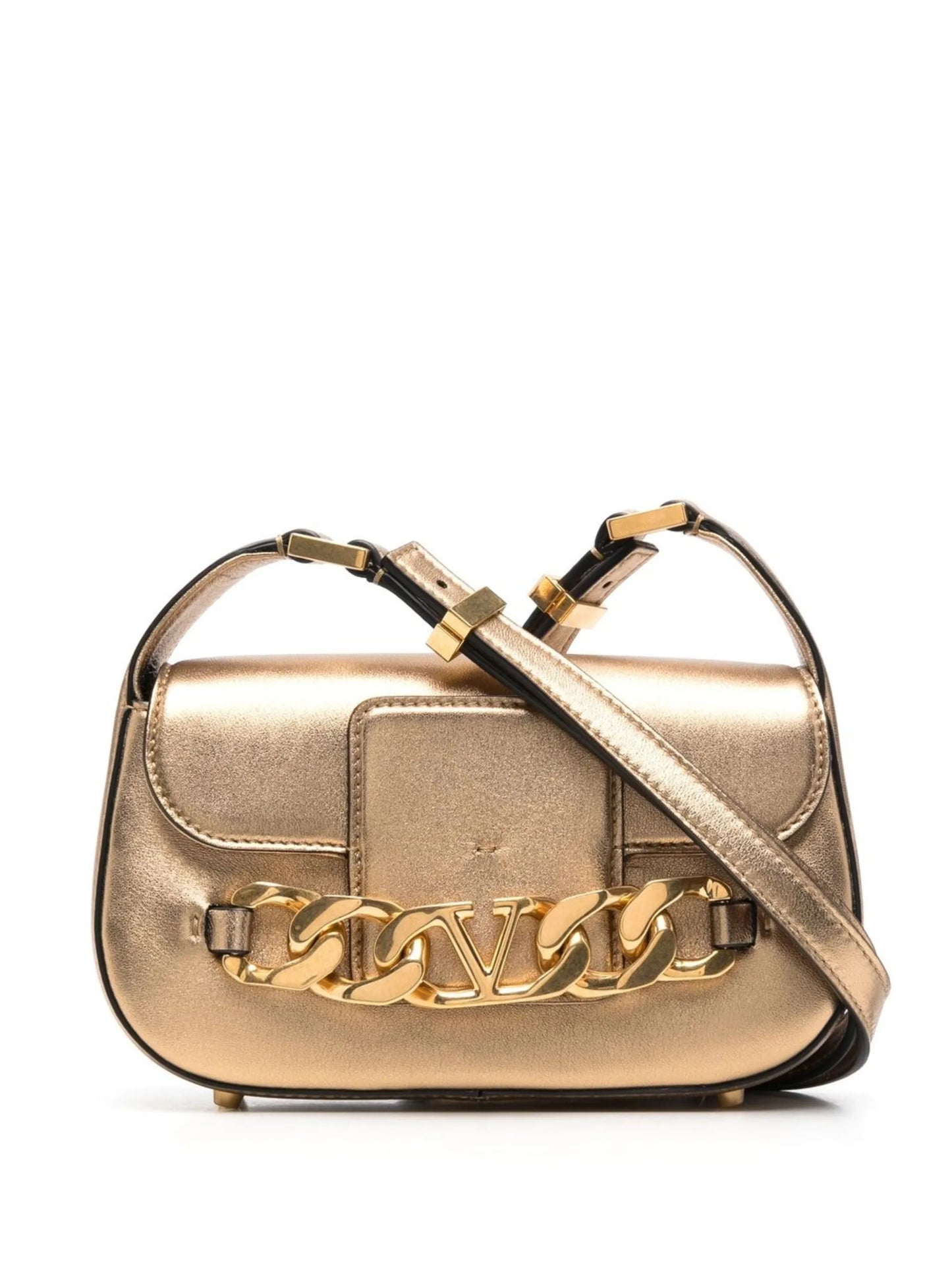 VLogo Chain leather shoulder bag