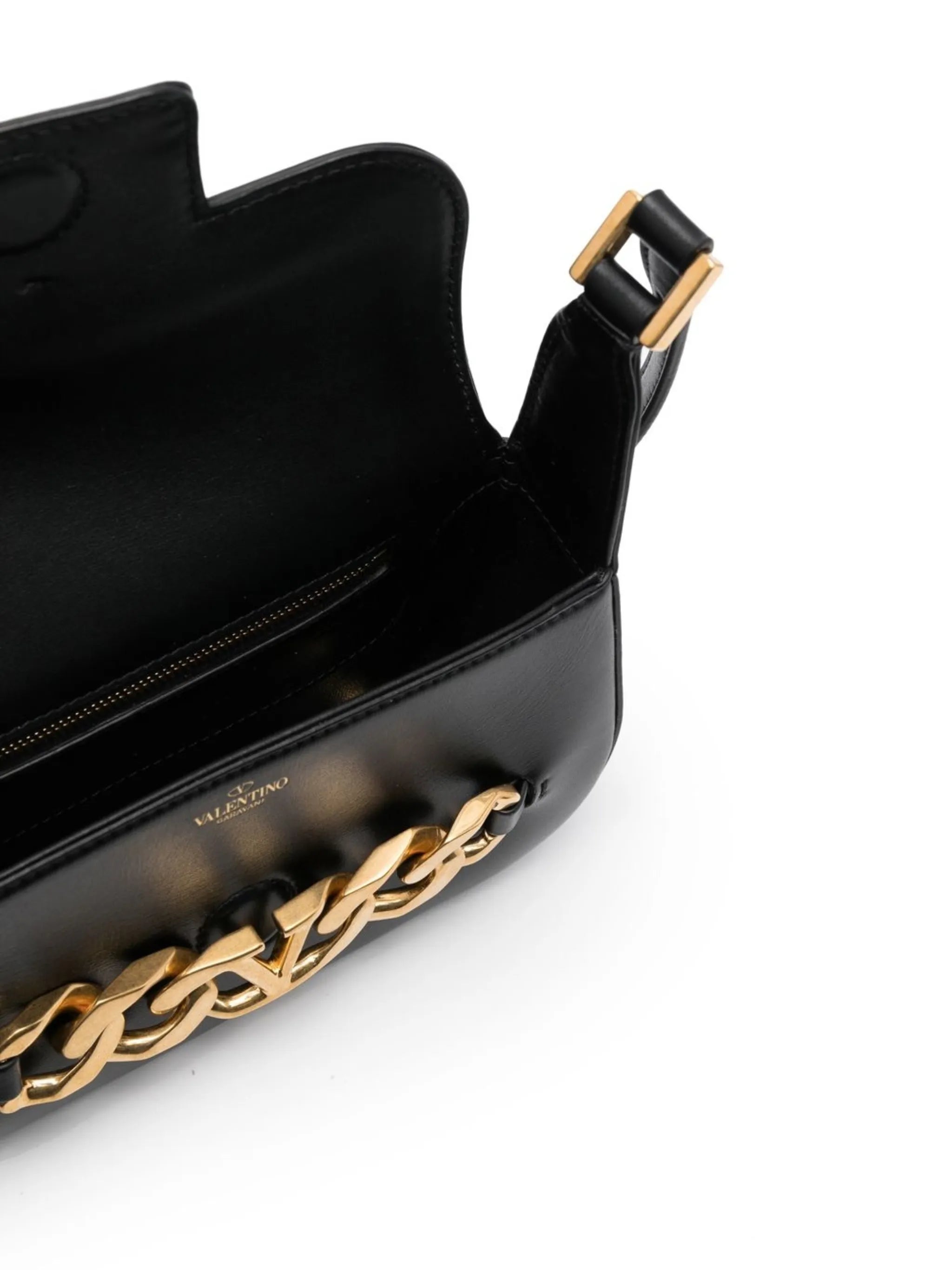 VLogo leather crossbody bag