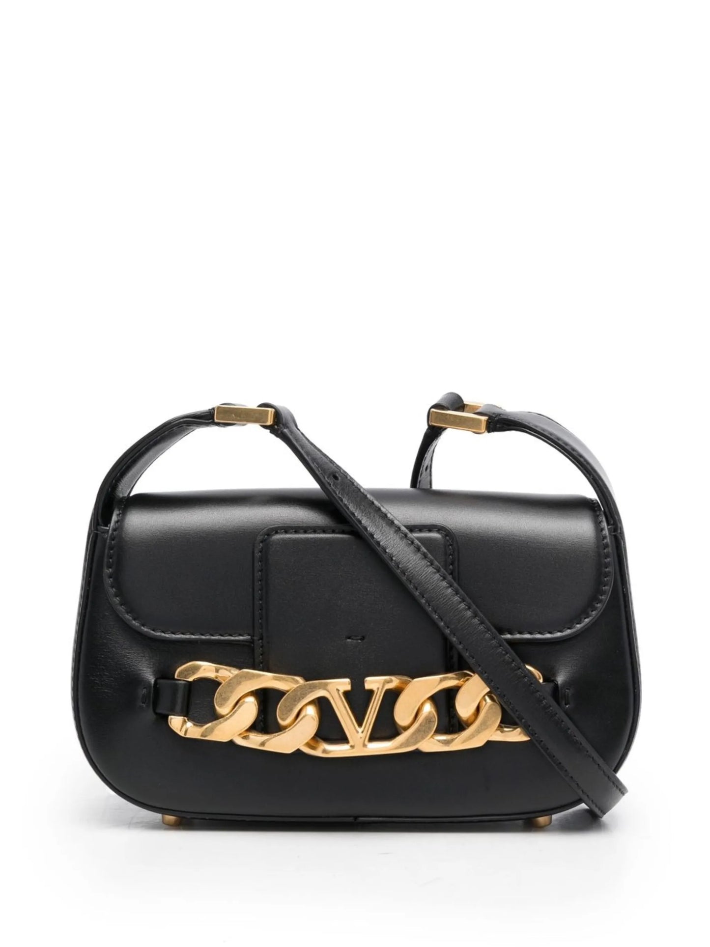 VLogo leather crossbody bag