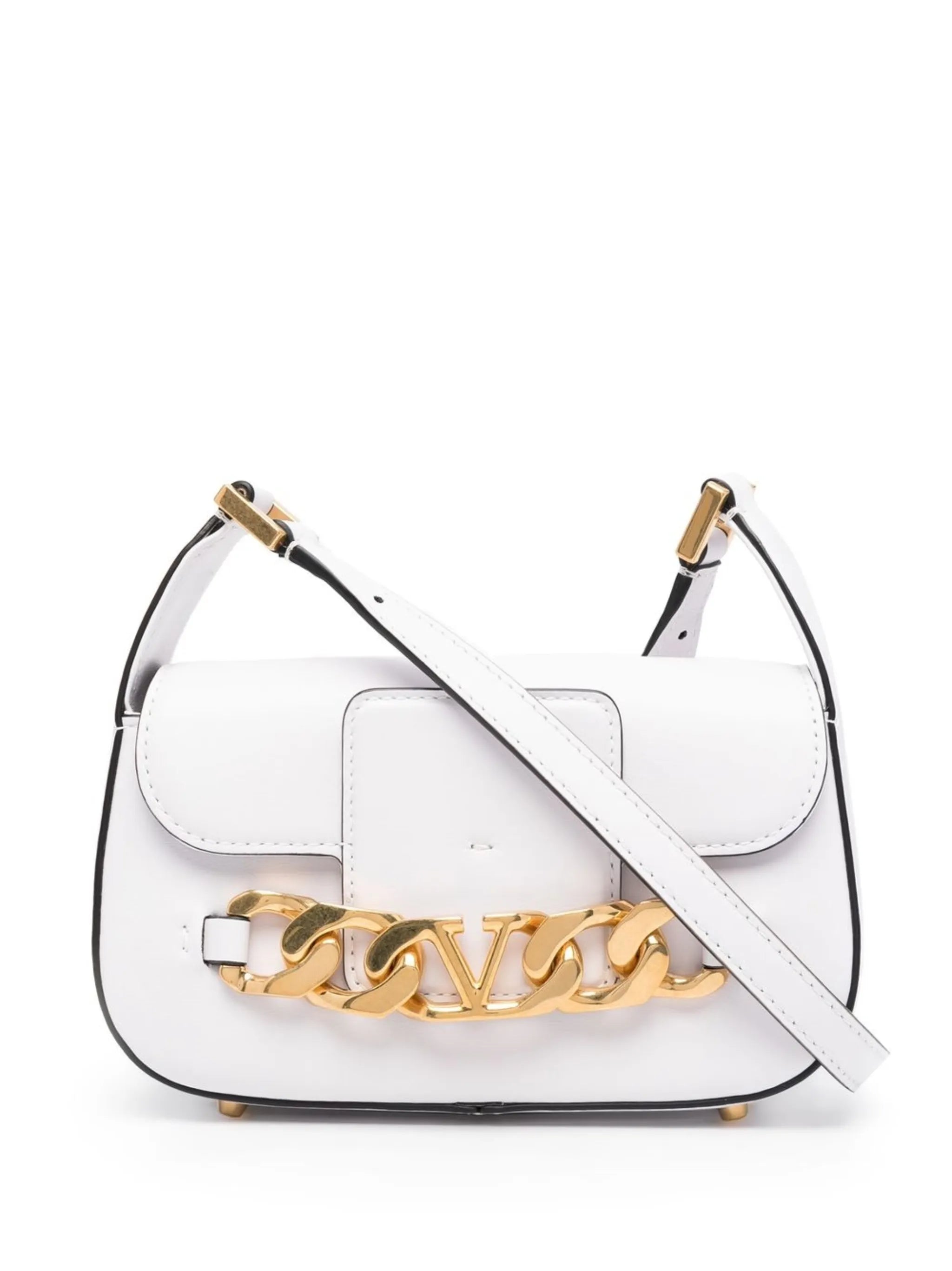 VLogo leather crossbody bag