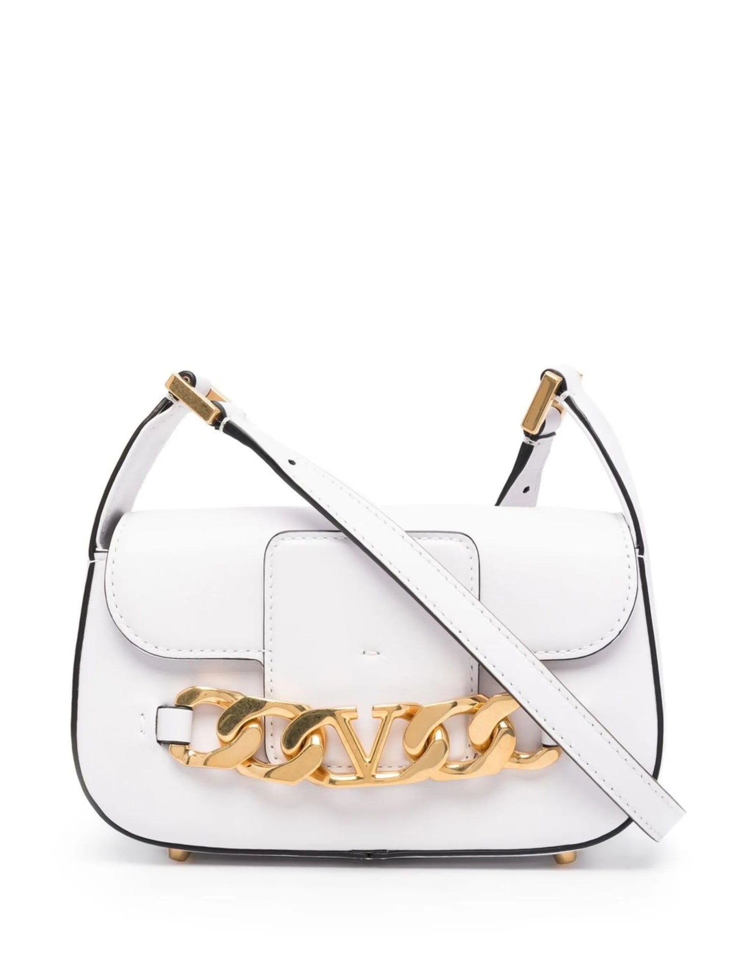 VLogo leather crossbody bag