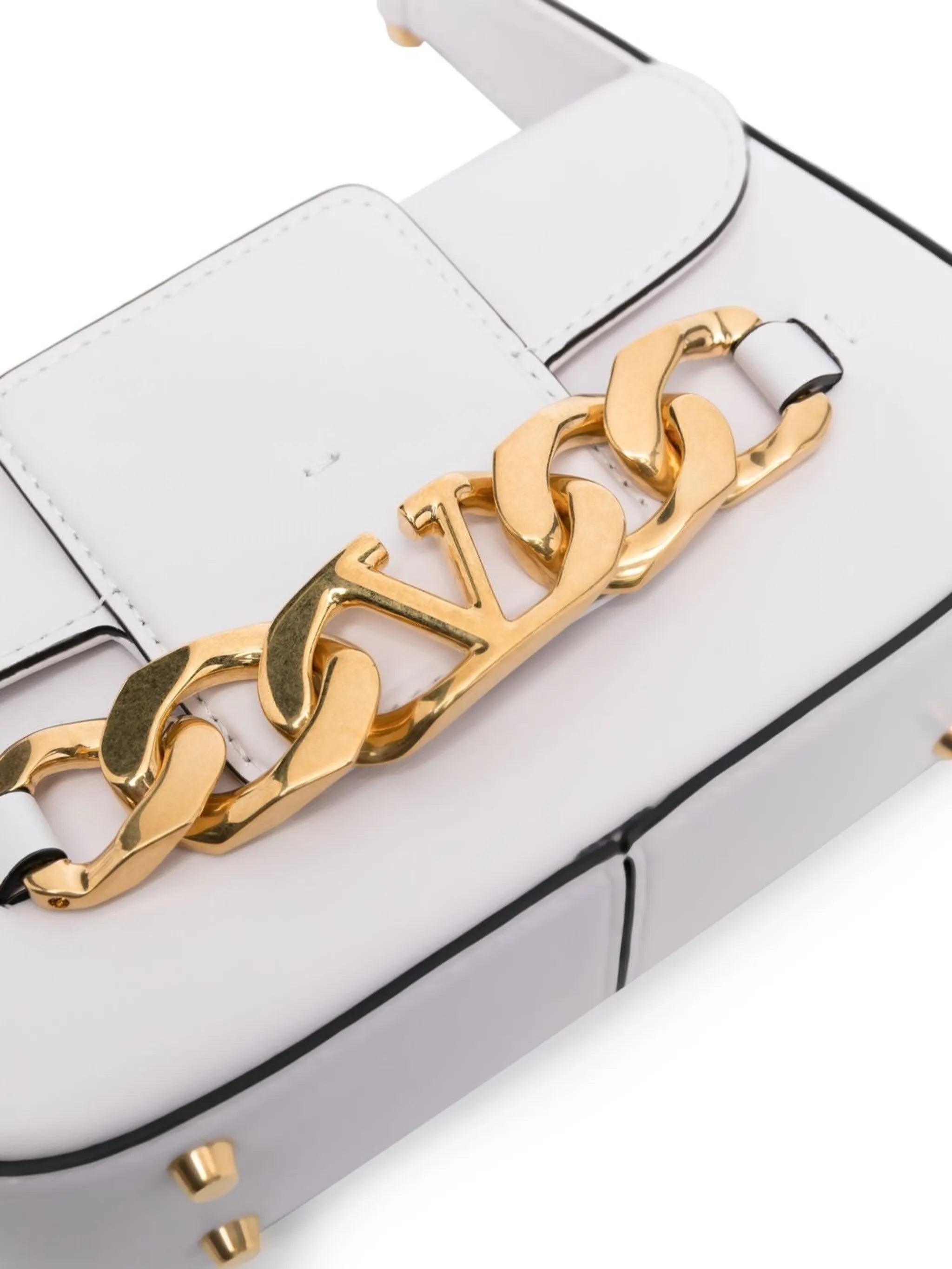 VLogo leather crossbody bag