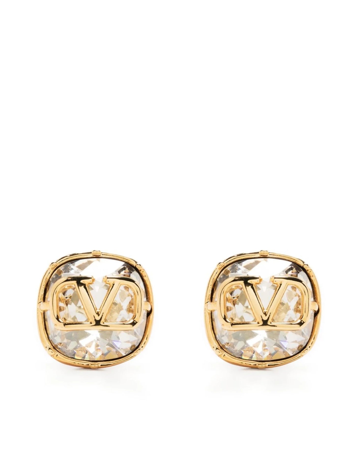 VLogo Signature crystal-embellished earrings