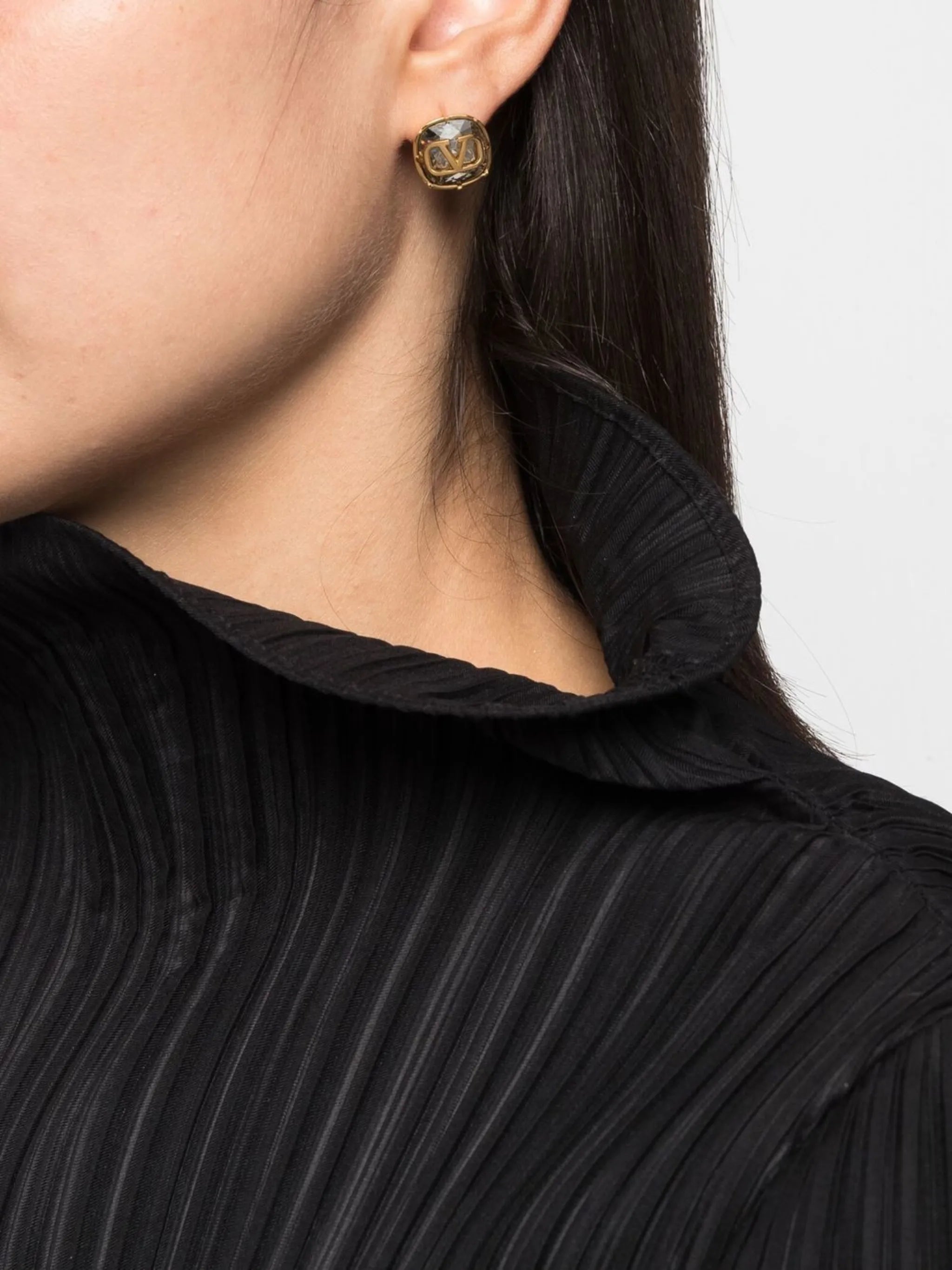 VLogo Signature crystal-embellished earrings