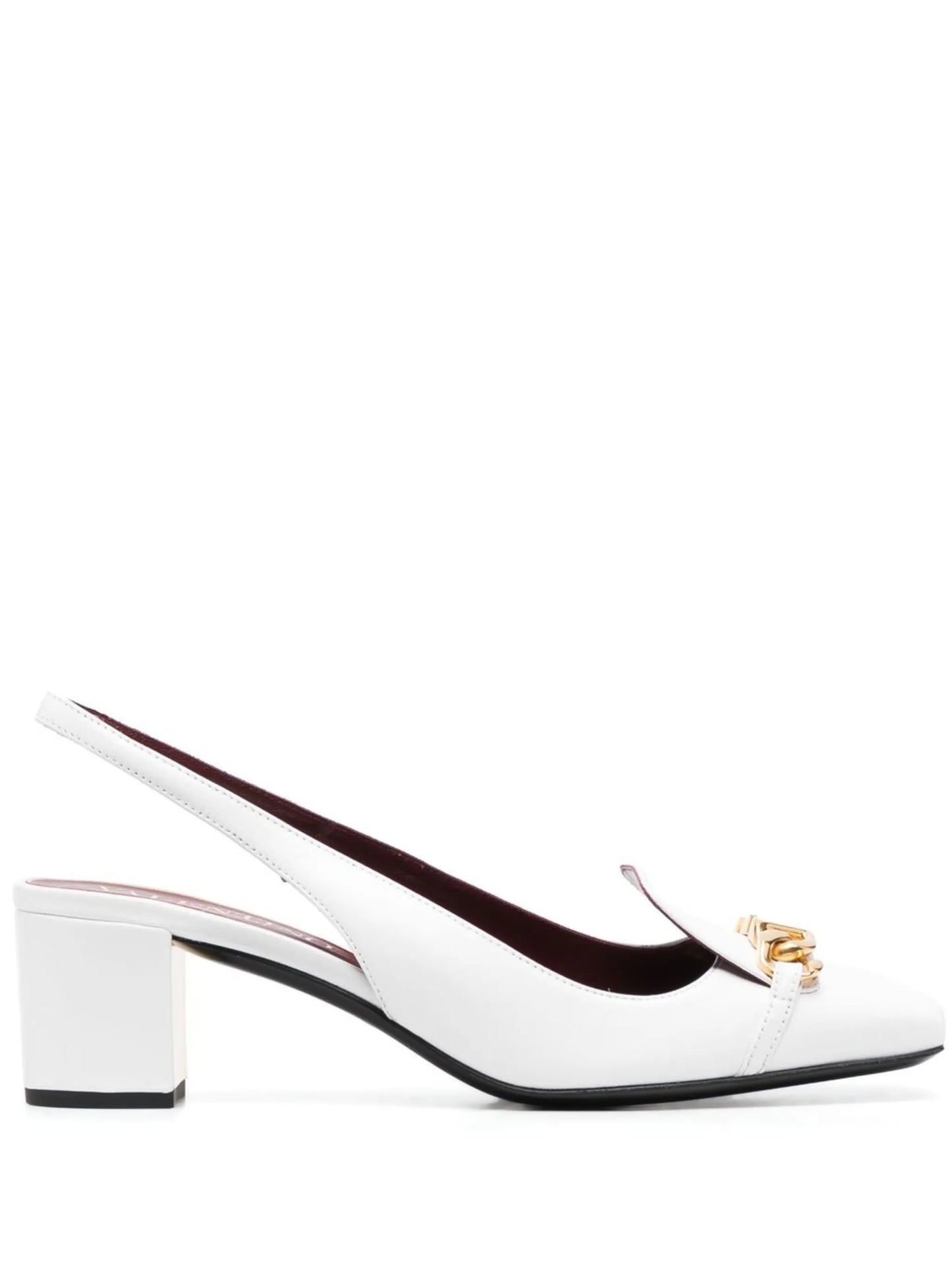 VLogo Chain 50mm slingback pumps