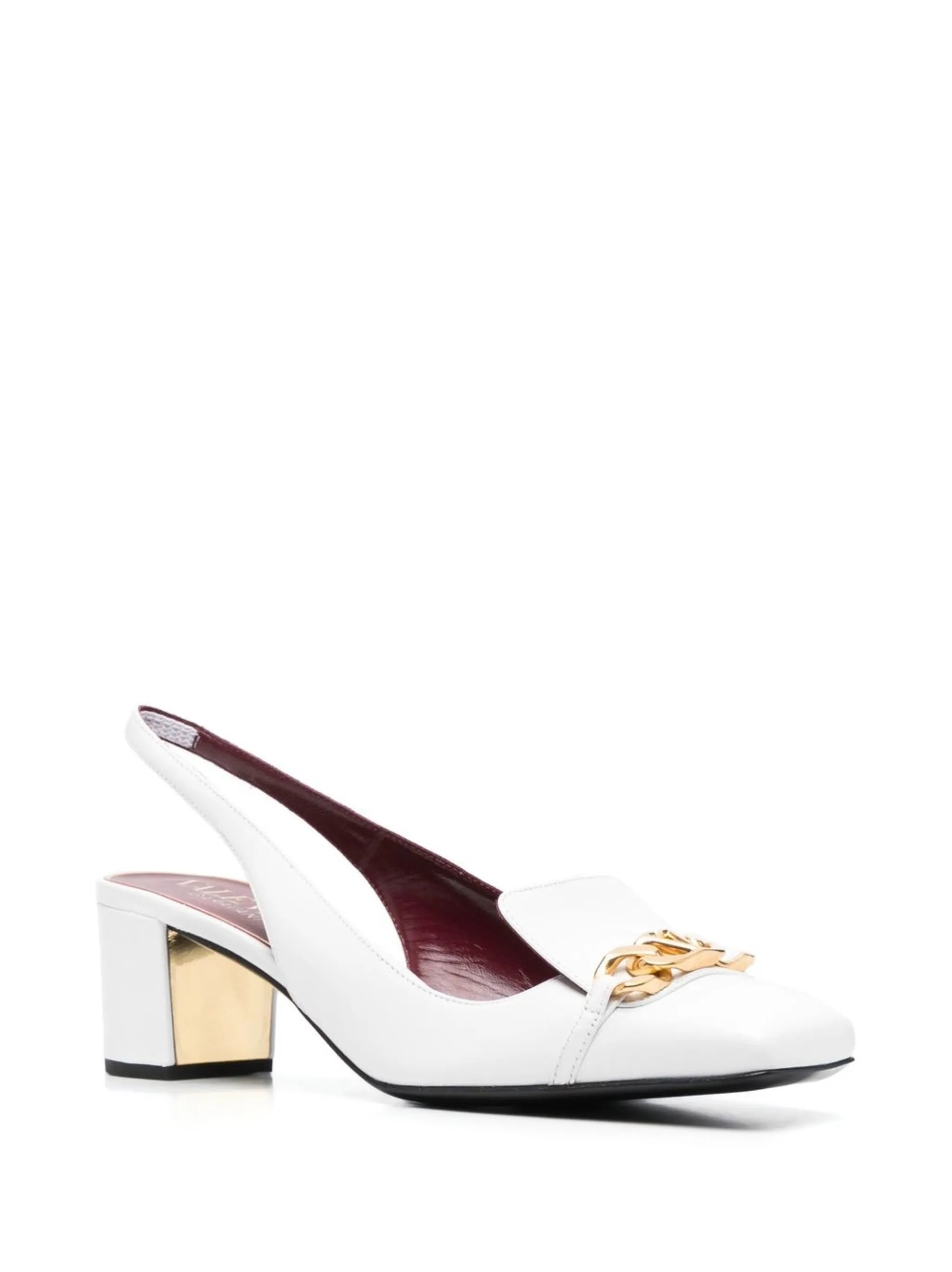 VLogo Chain 50mm slingback pumps