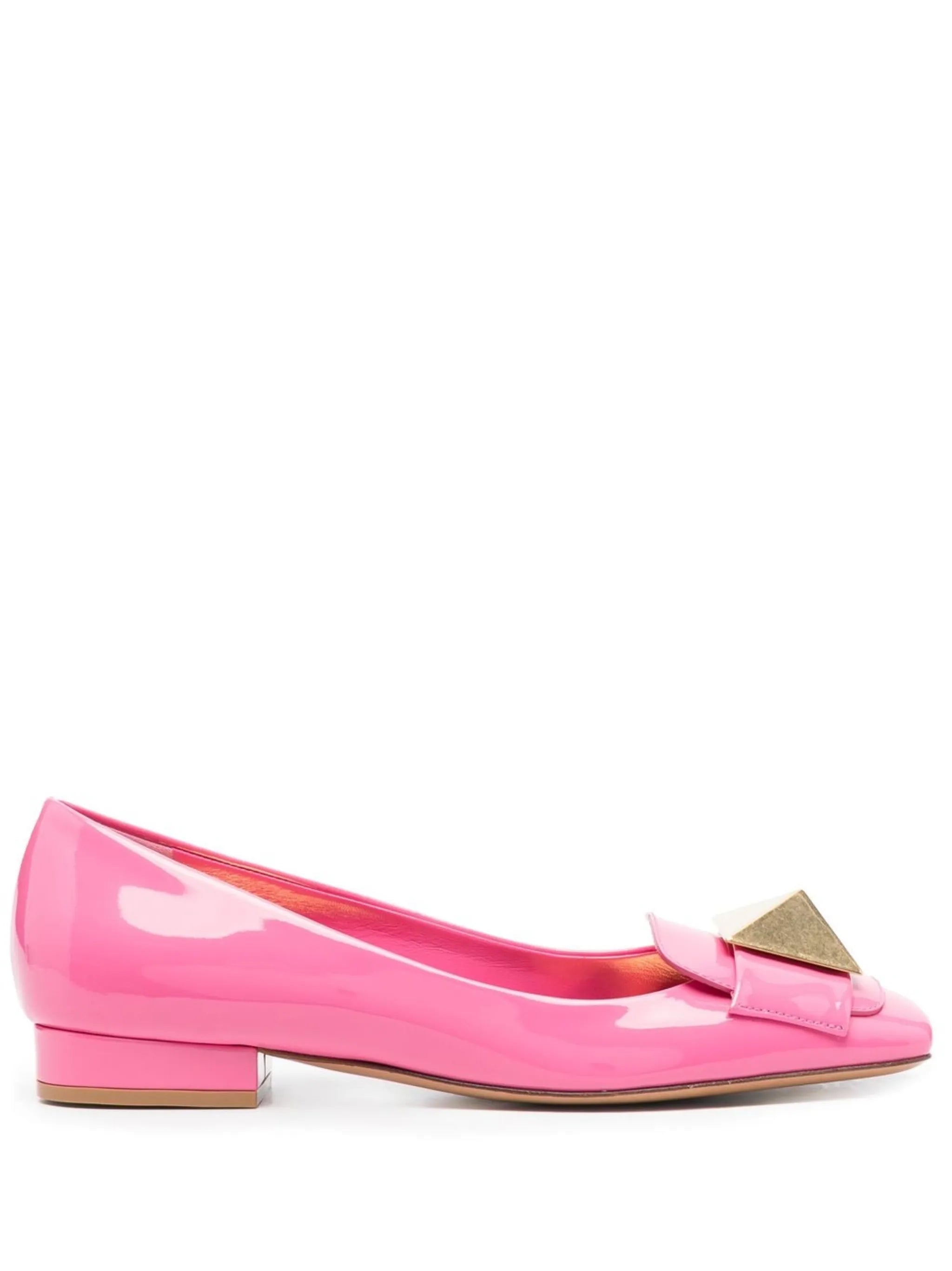 One Stud patent leather ballerina shoes